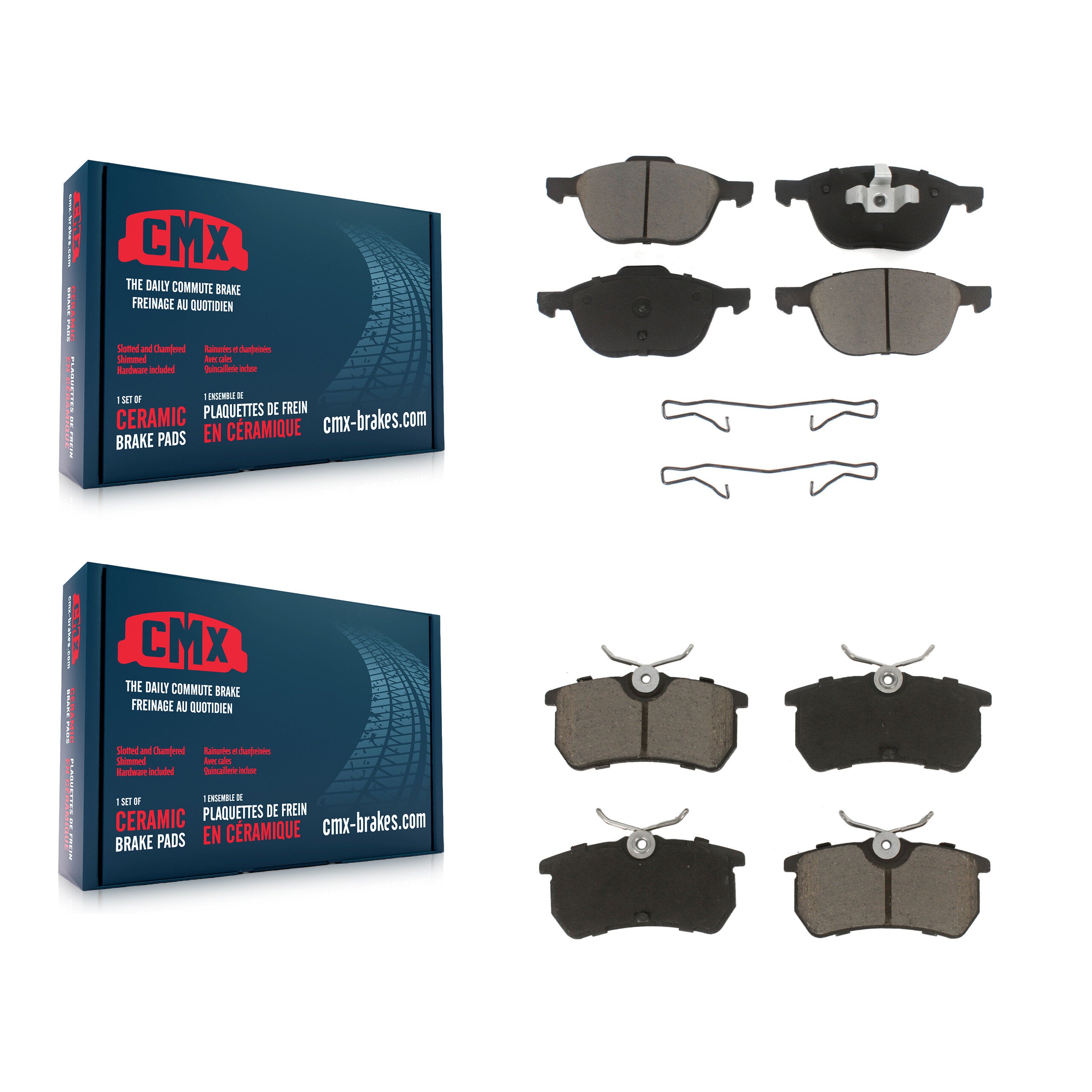 CMX KCX-100089 Disc Brake Pad for 2004-2007 Ford Focus - Front and Rear product image