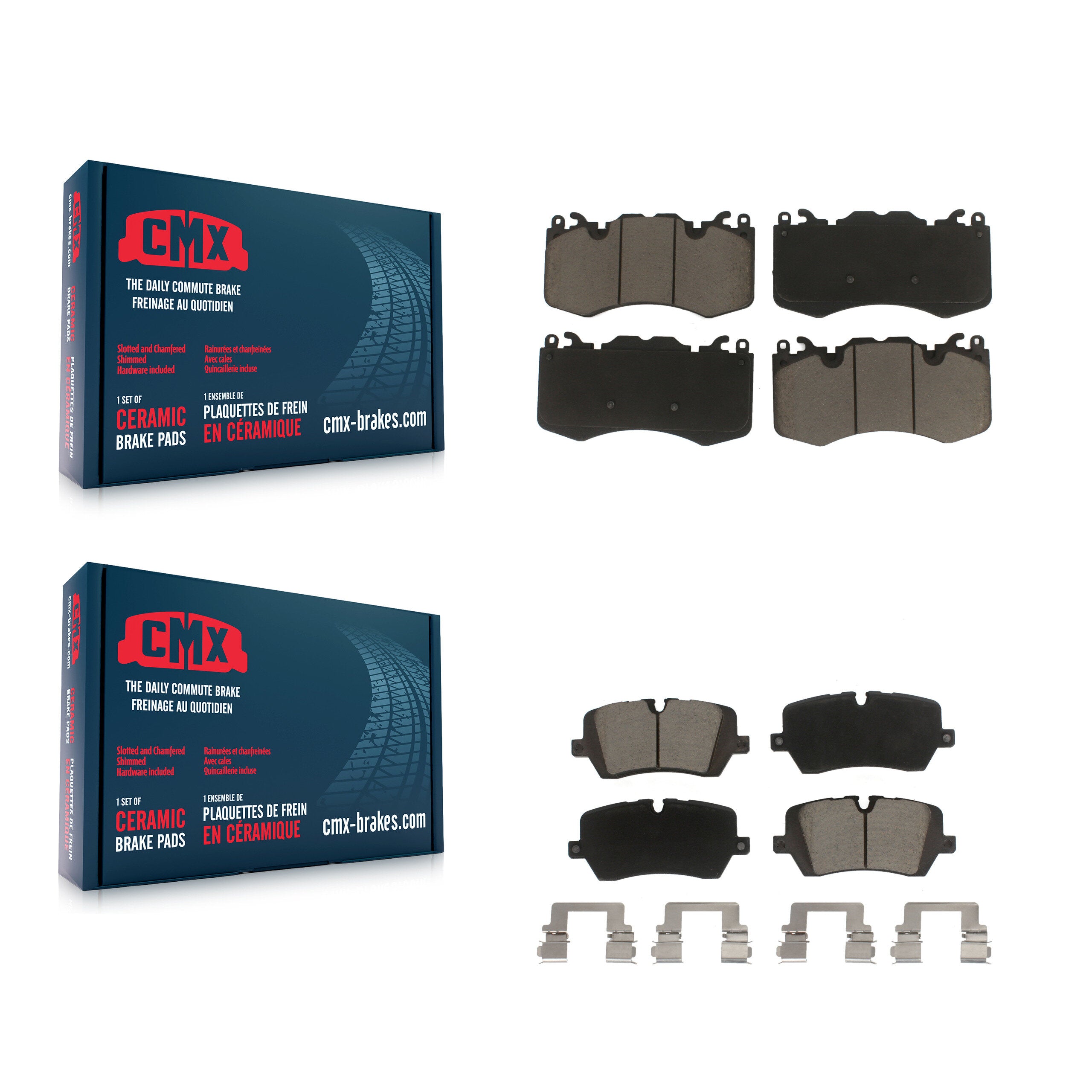 CMX KCX-100094 Disc Brake Pad for 2013-2022 Land Rover Defender 90, Land Rover Range Rover, Land Rover Range Rover Sport & more - Front and Rear product image