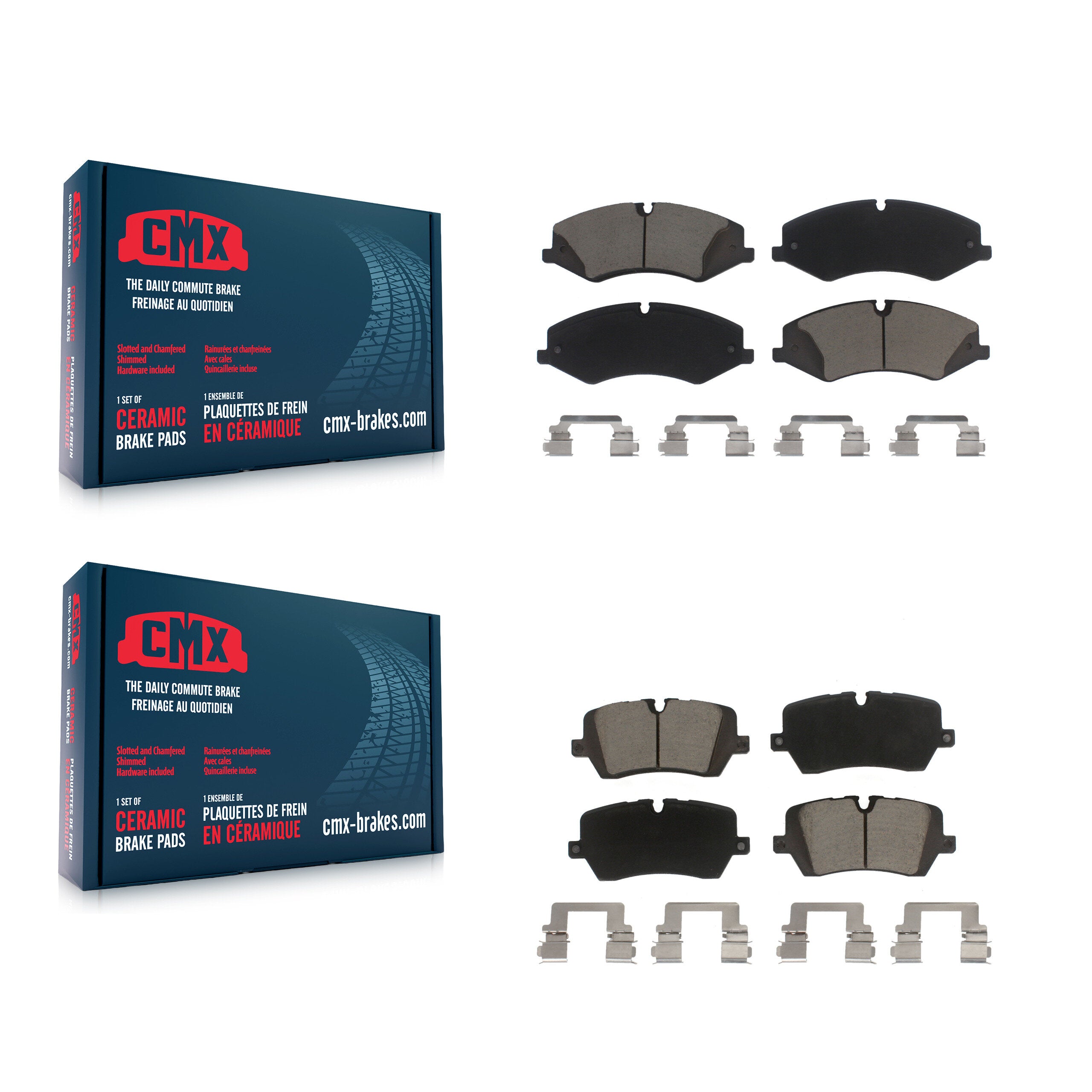 CMX KCX-100095 Disc Brake Pad for 2014-2017 Land Rover Discovery, Land Rover Range Rover, Land Rover Range Rover Sport - Front and Rear product image