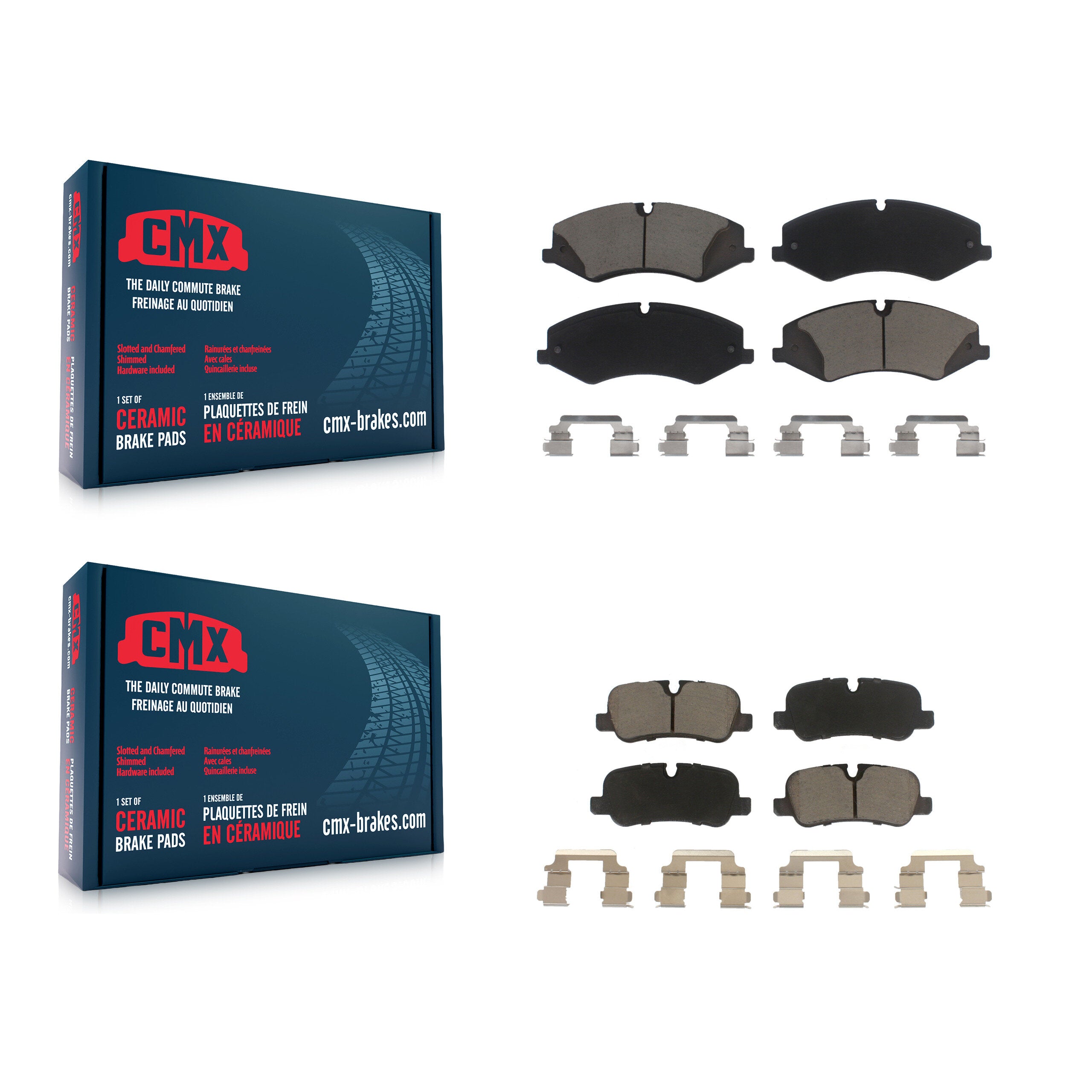CMX KCX-100096 Disc Brake Pad for 2010-2016 Land Rover LR4, Land Rover Range Rover, Land Rover Range Rover Sport - Front and Rear product image