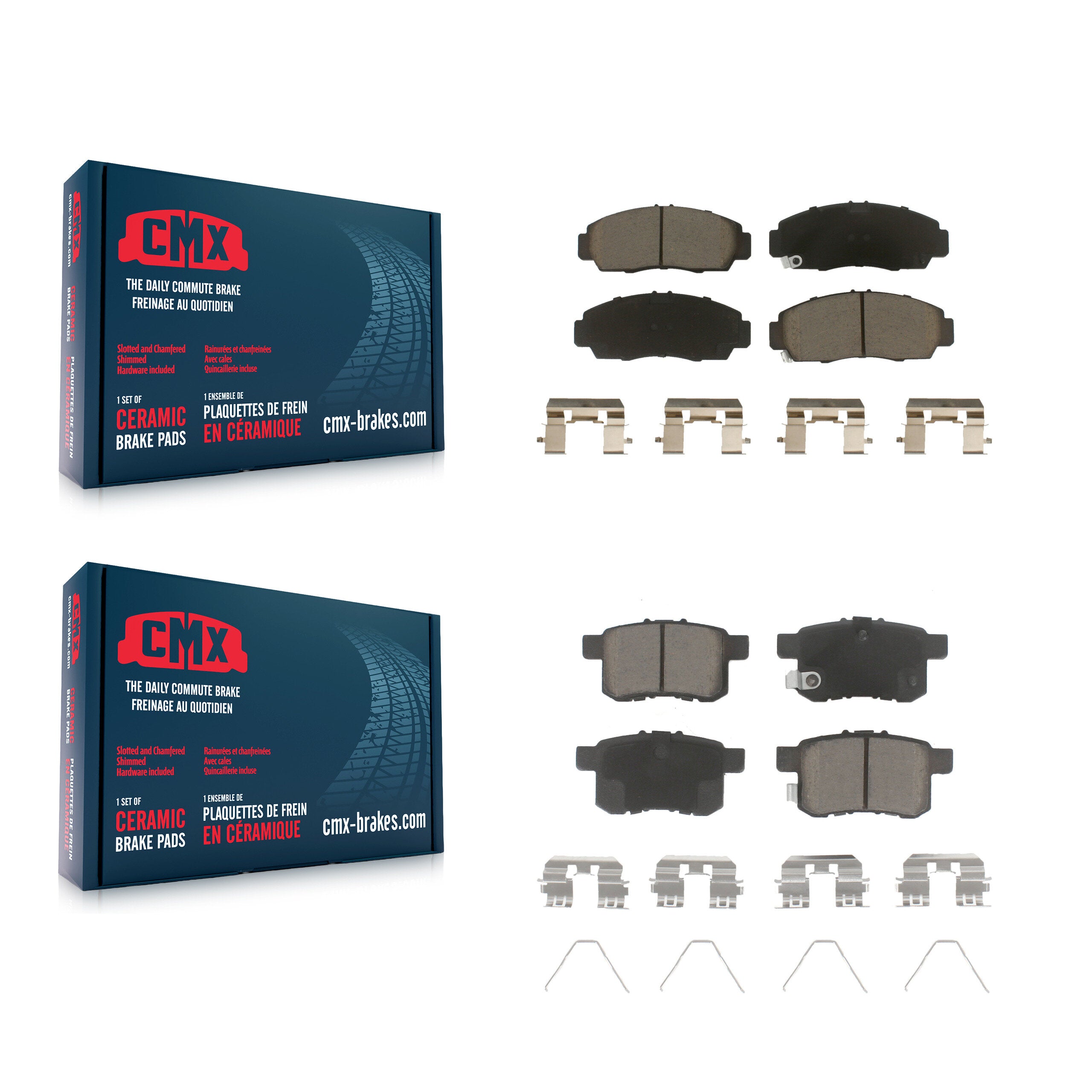 CMX KCX-100102 Disc Brake Pad for 2008-2010 Acura TSX, Honda Accord - Front and Rear product image