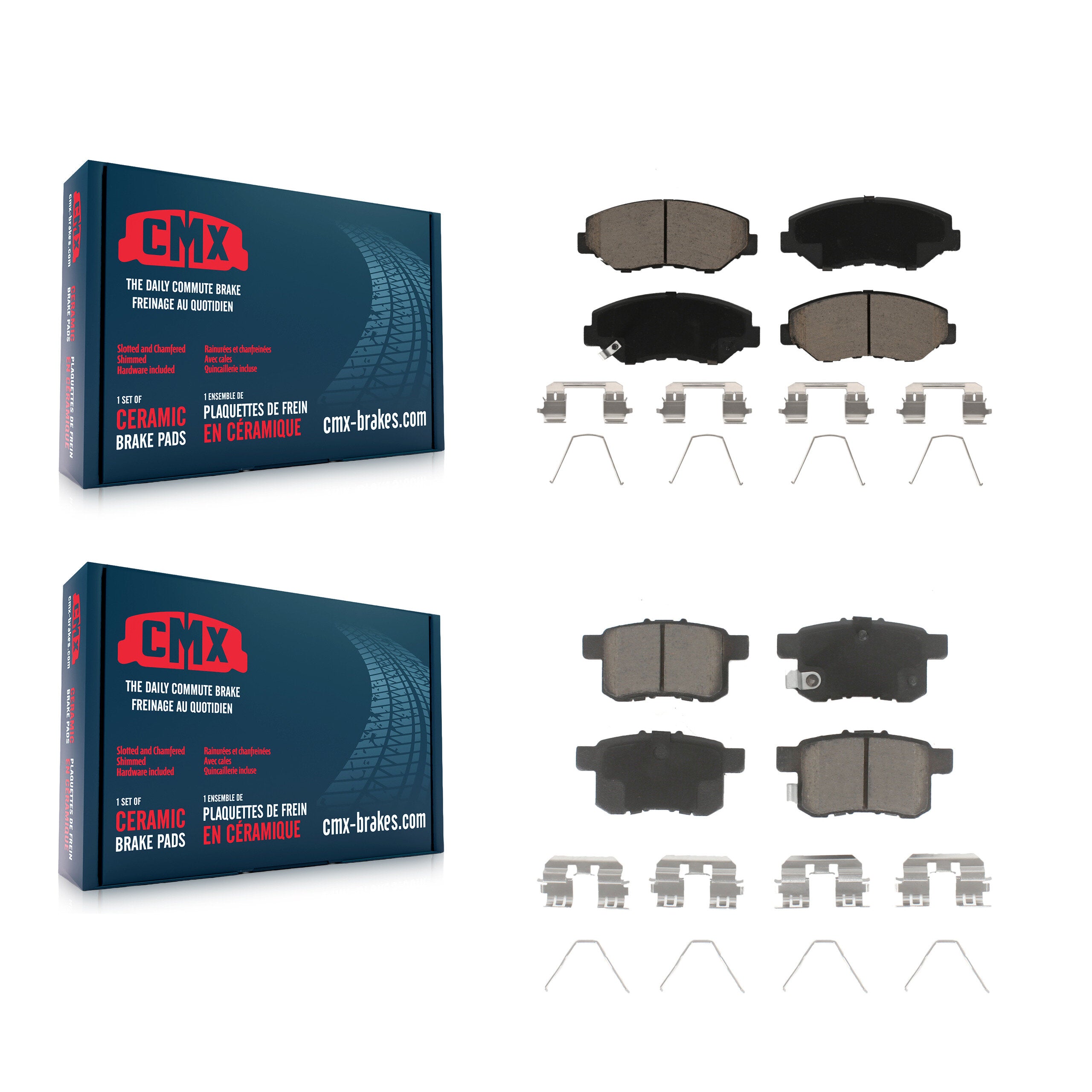 CMX KCX-100103 Disc Brake Pad for 2008-2017 Honda Accord - Front and Rear product image