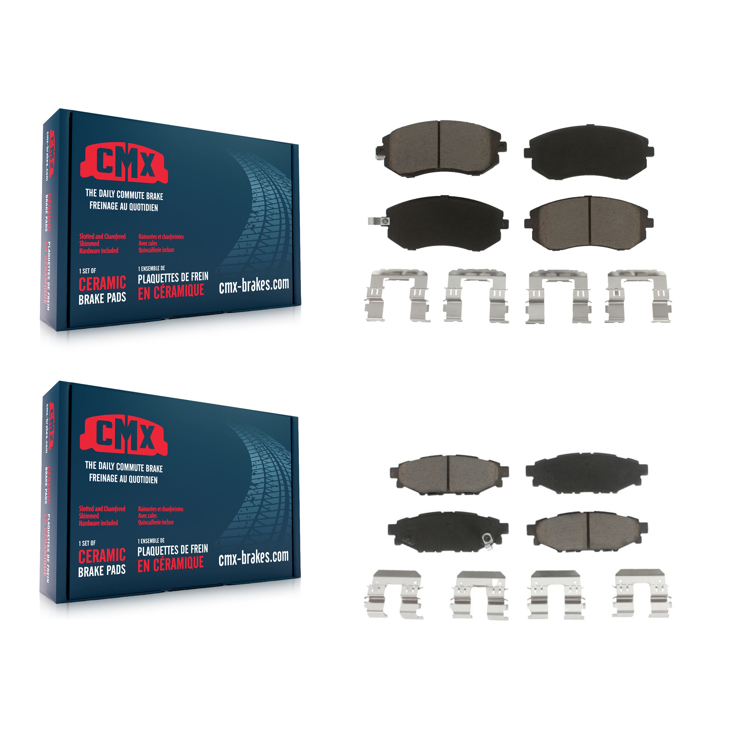 CMX KCX-100106 Disc Brake Pad for 2005-2013 Subaru WRX, Subaru Legacy, Subaru Forester & more - Front and Rear product image