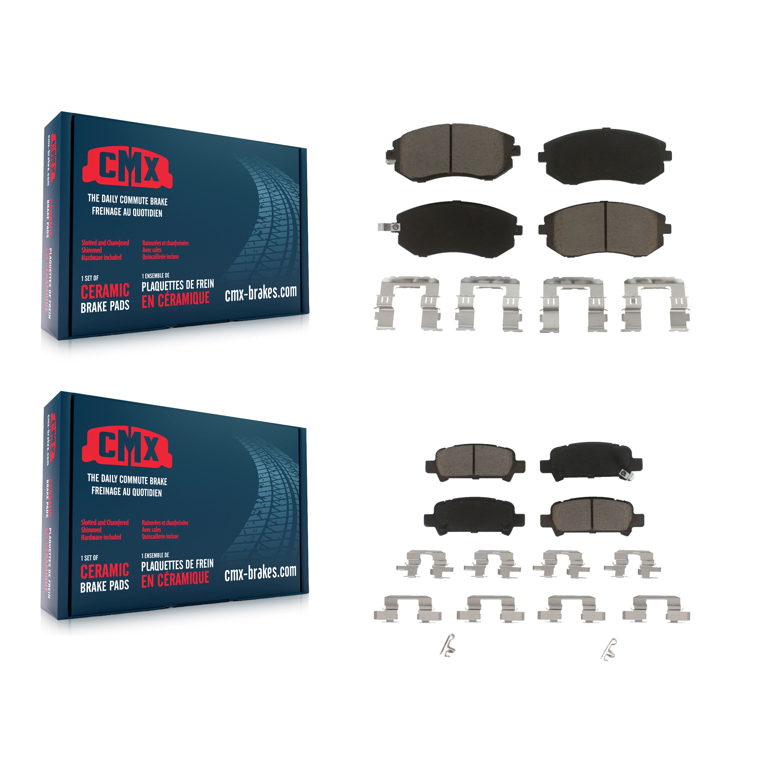 CMX KCX-100110 Disc Brake Pad for 2002-2006 Subaru Baja, Subaru Forester, Subaru Impreza & more - Front and Rear product image