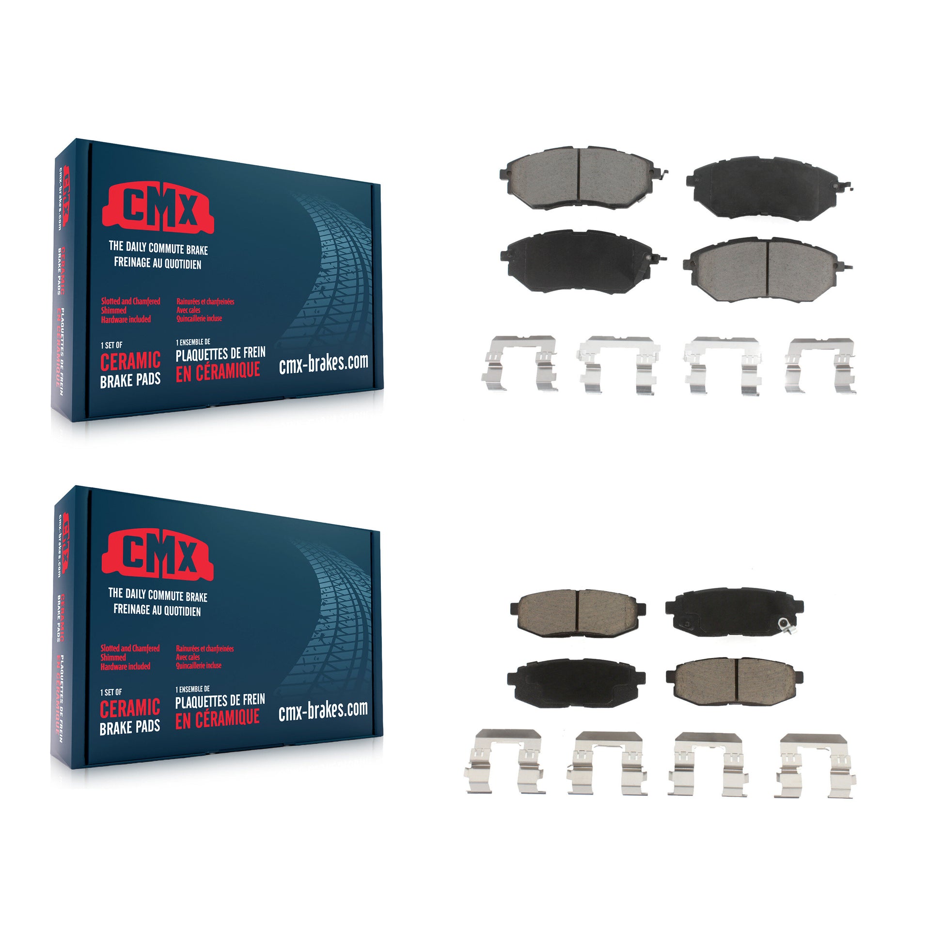 CMX KCX-100111 Disc Brake Pad for 2006-2018 Subaru Forester, Subaru Legacy, Subaru Outback & more - Front and Rear product image