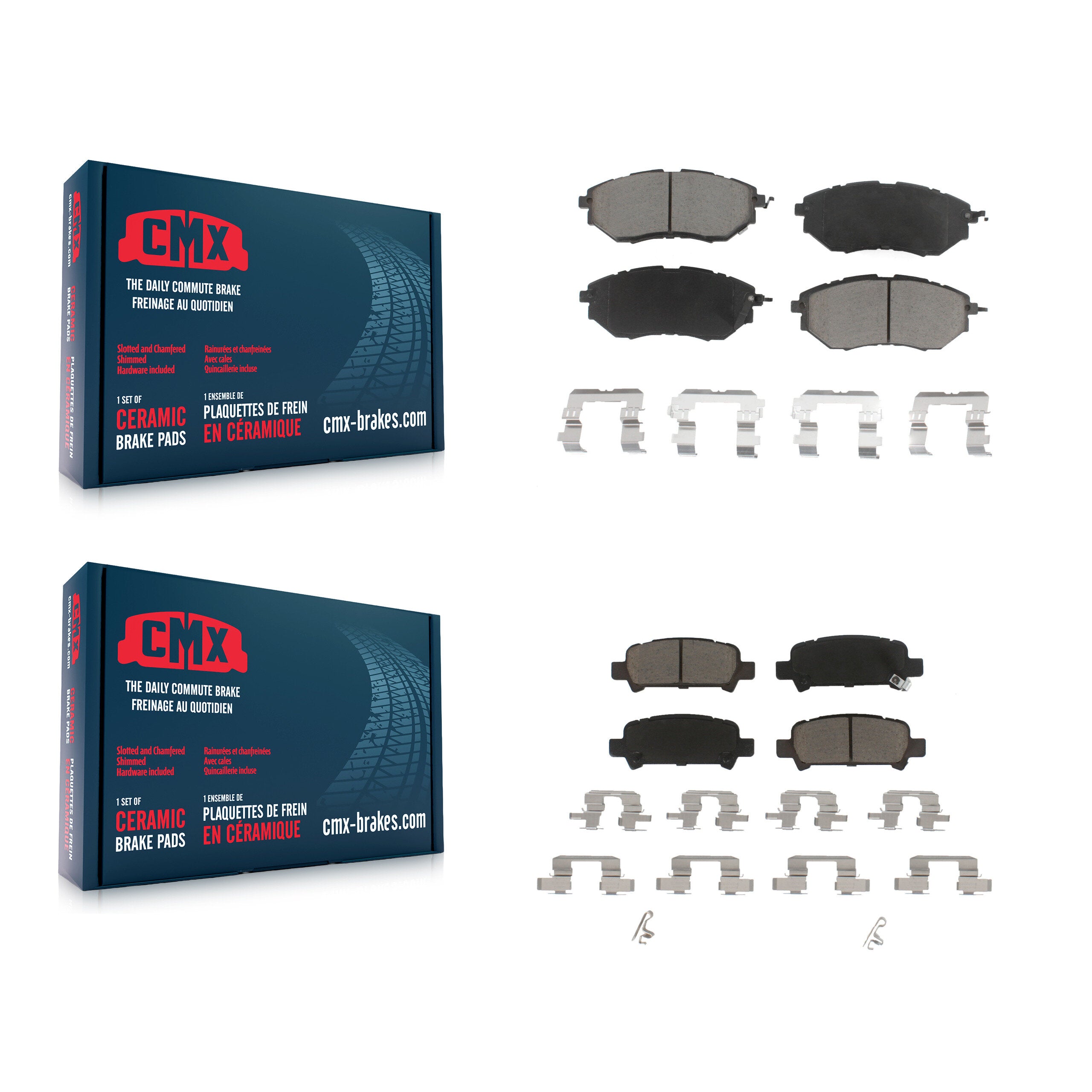 CMX KCX-100112 Disc Brake Pad for 2005-2009 Subaru Legacy - Front and Rear product image