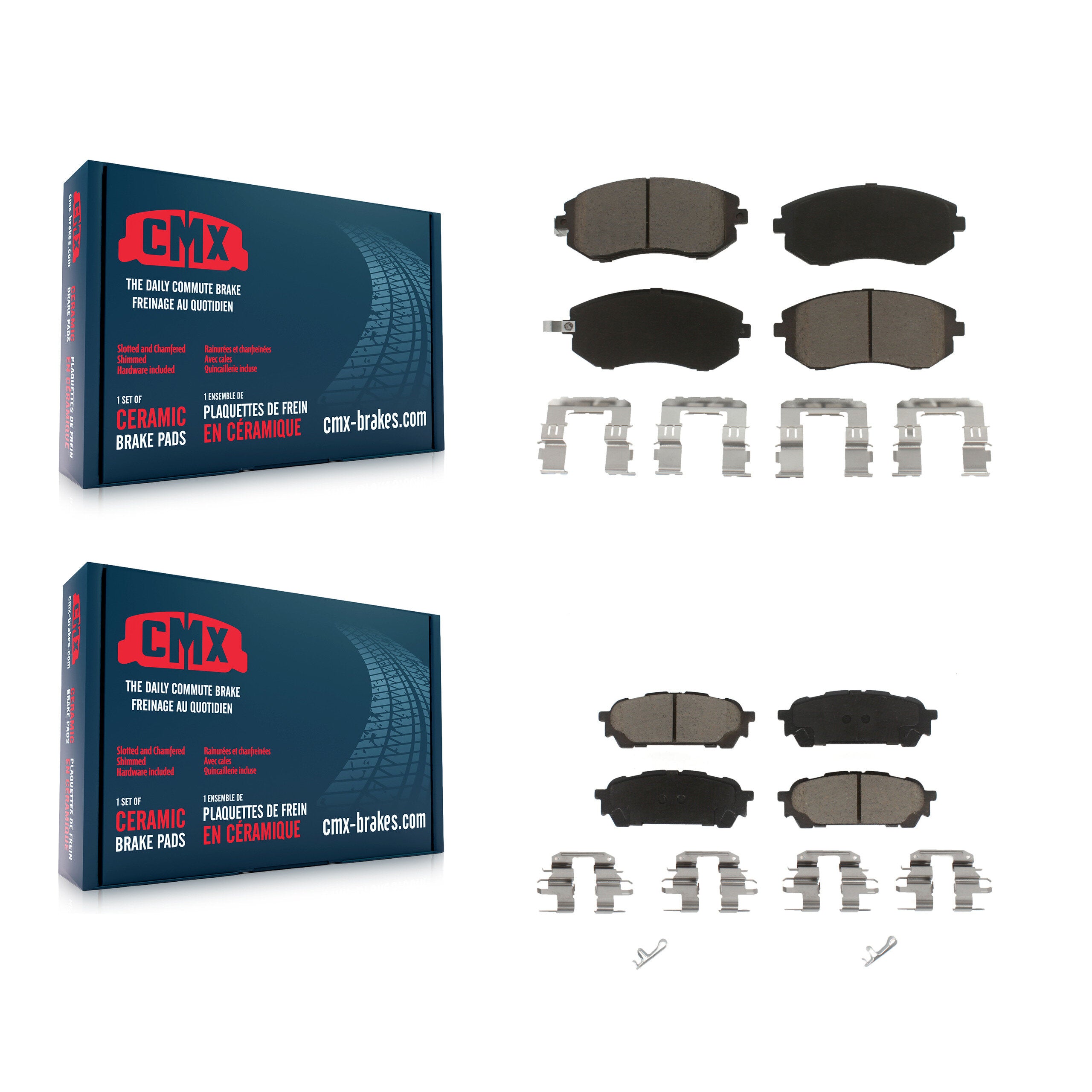 CMX KCX-100113 Disc Brake Pad for 2003-2008 Subaru Impreza, Saab 9-2X, Subaru Forester - Front and Rear product image