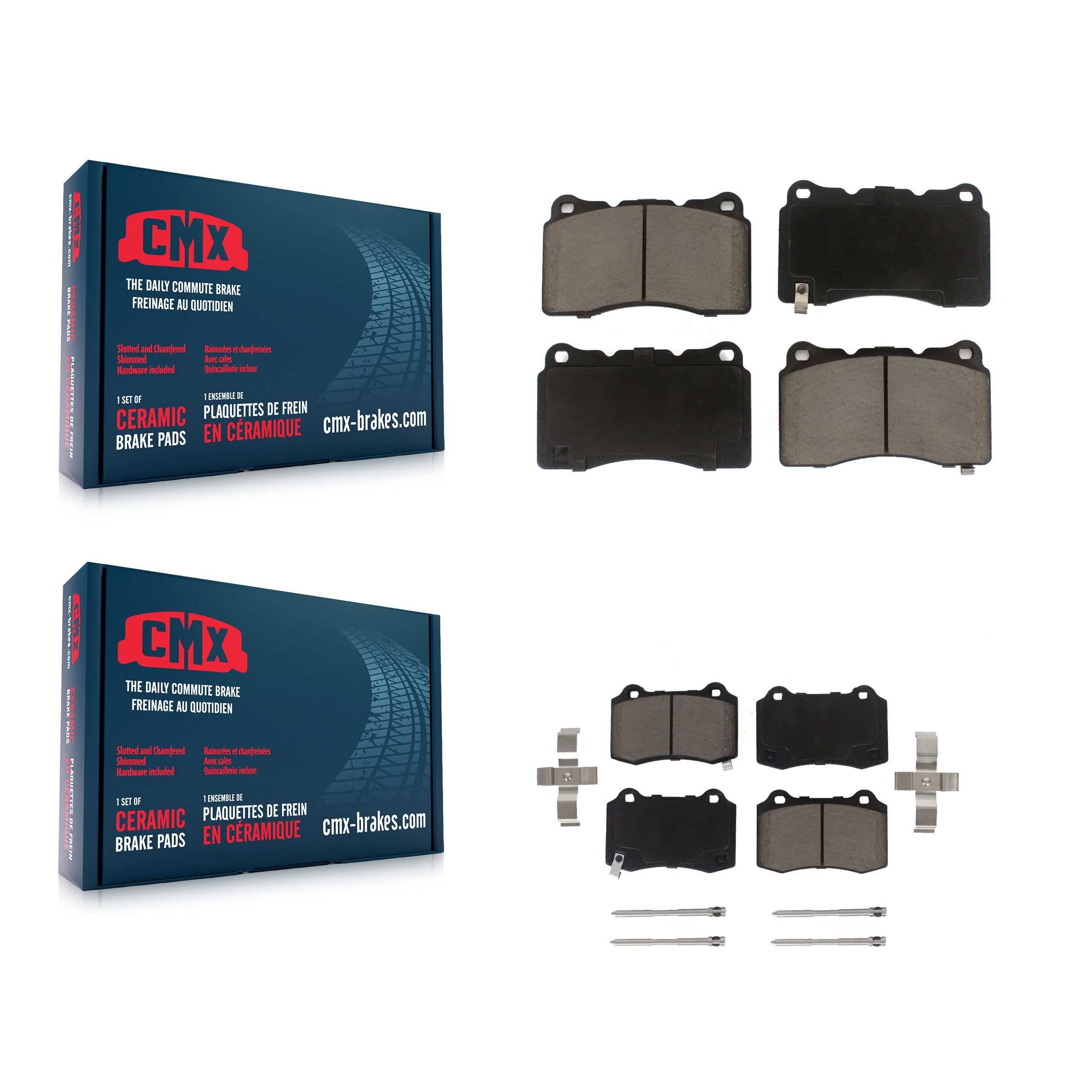 CMX KCX-100117 Disc Brake Pad for 2010-2016 Hyundai Genesis Coupe, Tesla S - Front and Rear product image