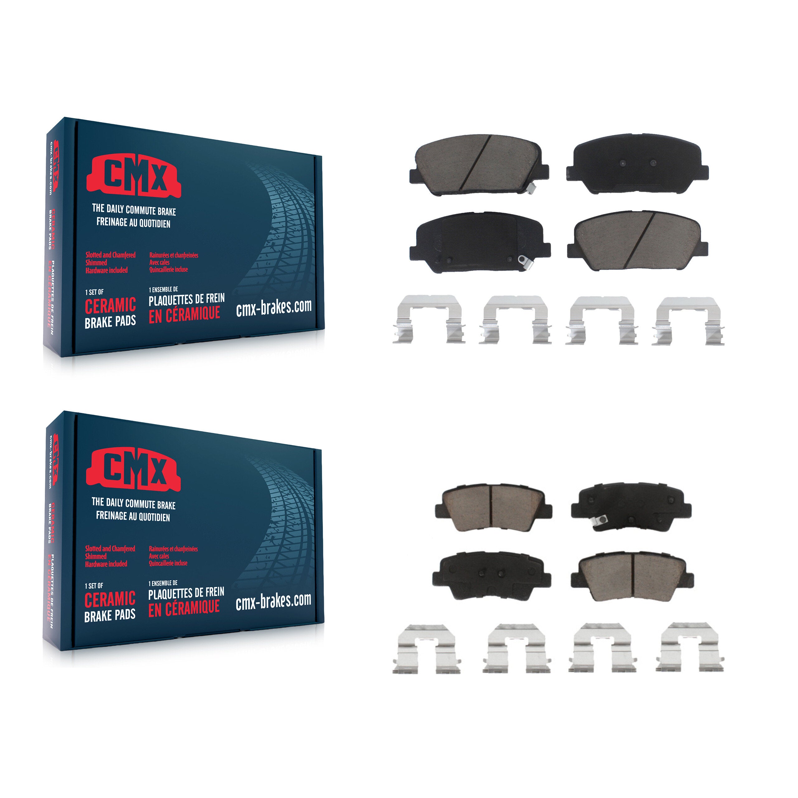 CMX KCX-100118 Disc Brake Pad for 2013-2015 Hyundai Veloster, Kia Optima - Front and Rear product image