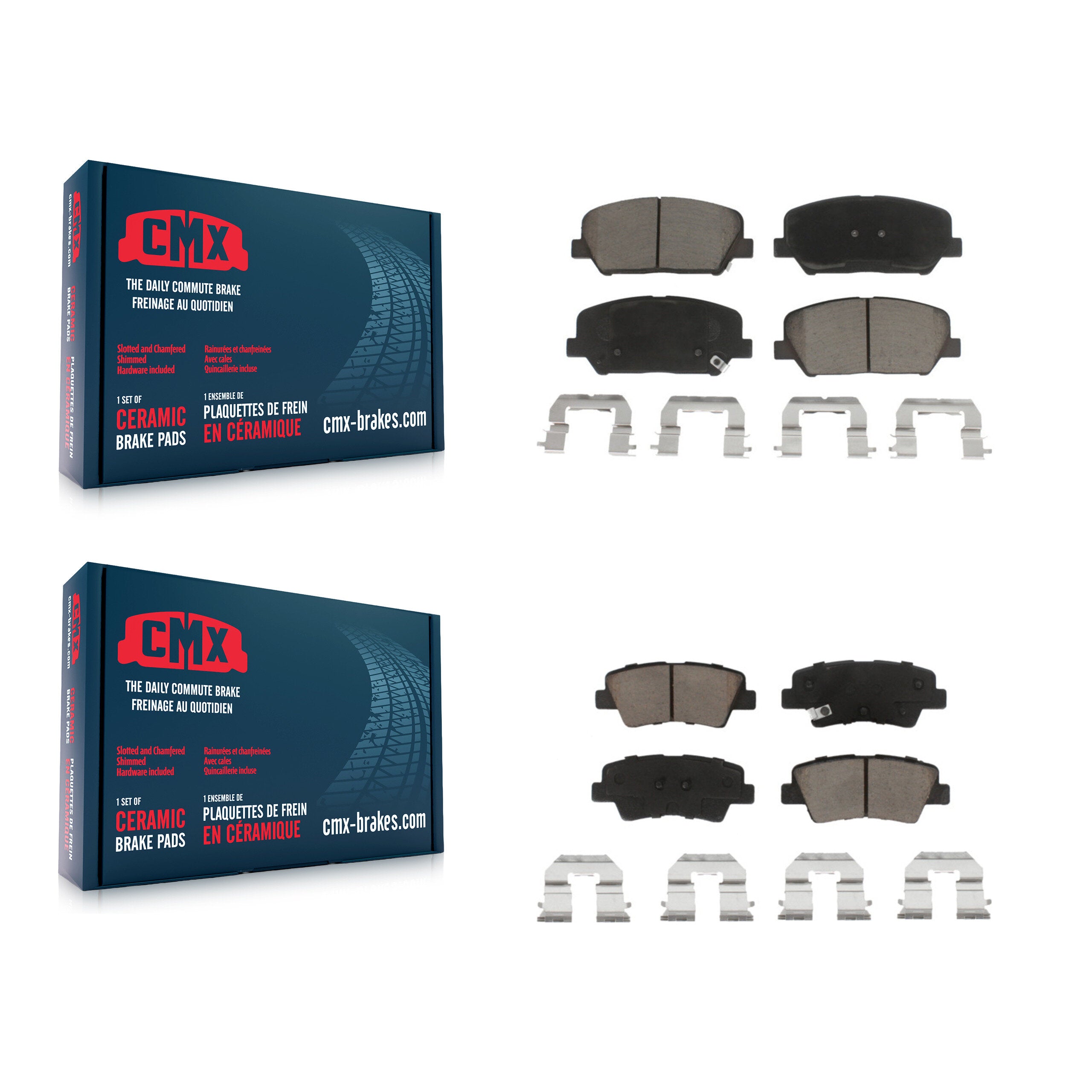 CMX KCX-100122 Disc Brake Pad for 2014-2016 Kia Forte, Kia Forte Koup, Kia Forte5 - Front and Rear product image