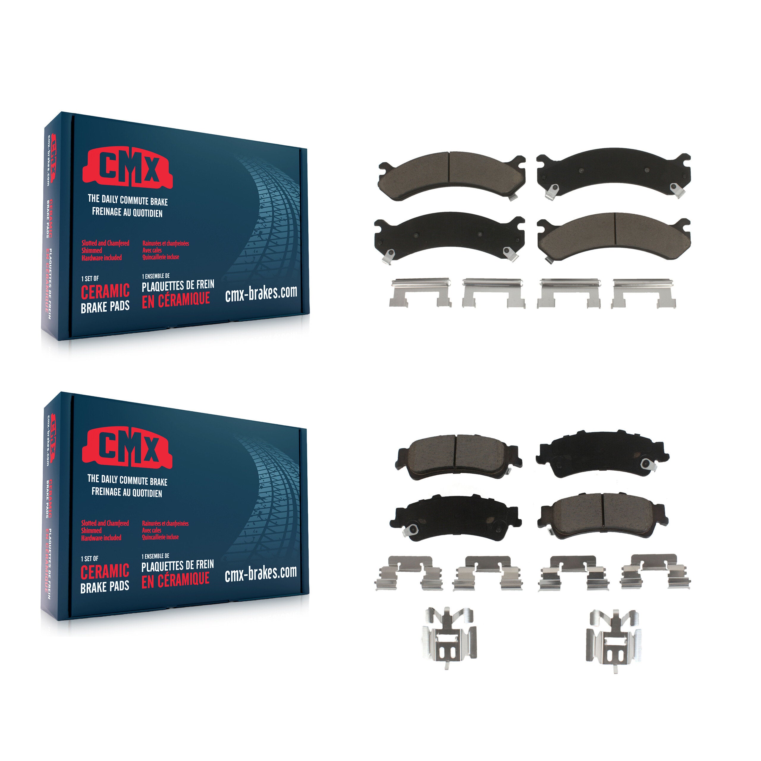 CMX KCX-100126 Disc Brake Pad for 2000-2011 Cadillac DTS, GMC Sierra 3500, Cadillac DeVille - Front and Rear product image