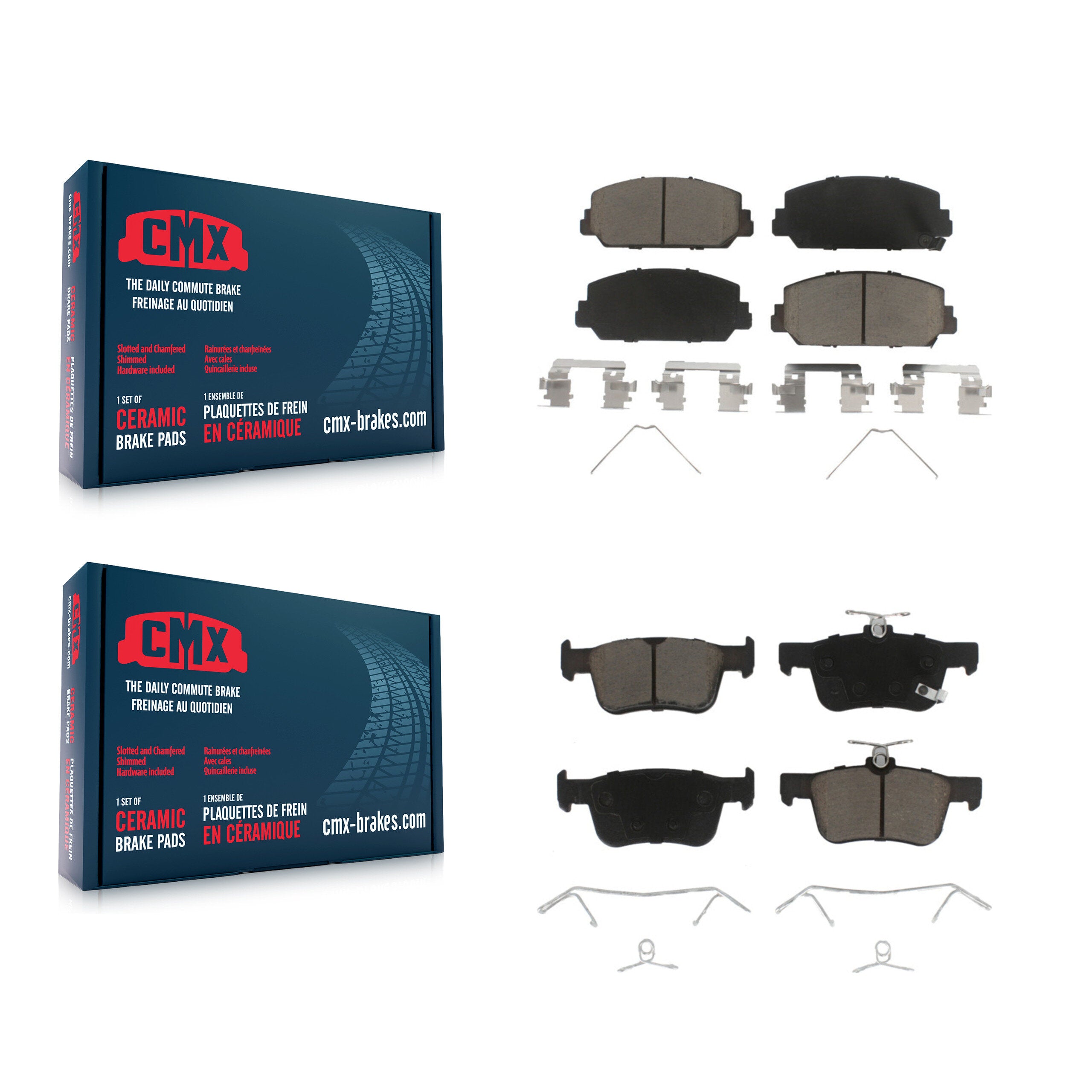 CMX KCX-100128 Disc Brake Pad for 2017-2020 Honda Civic - Front and Rear product image