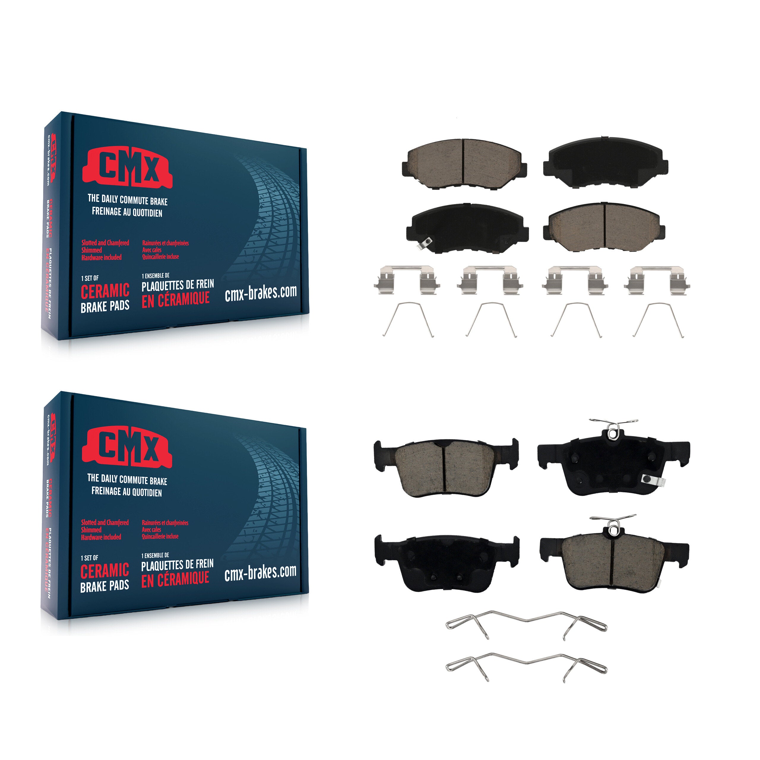 CMX KCX-100129 Disc Brake Pad for 2020-2021 Honda Civic - Front and Rear product image