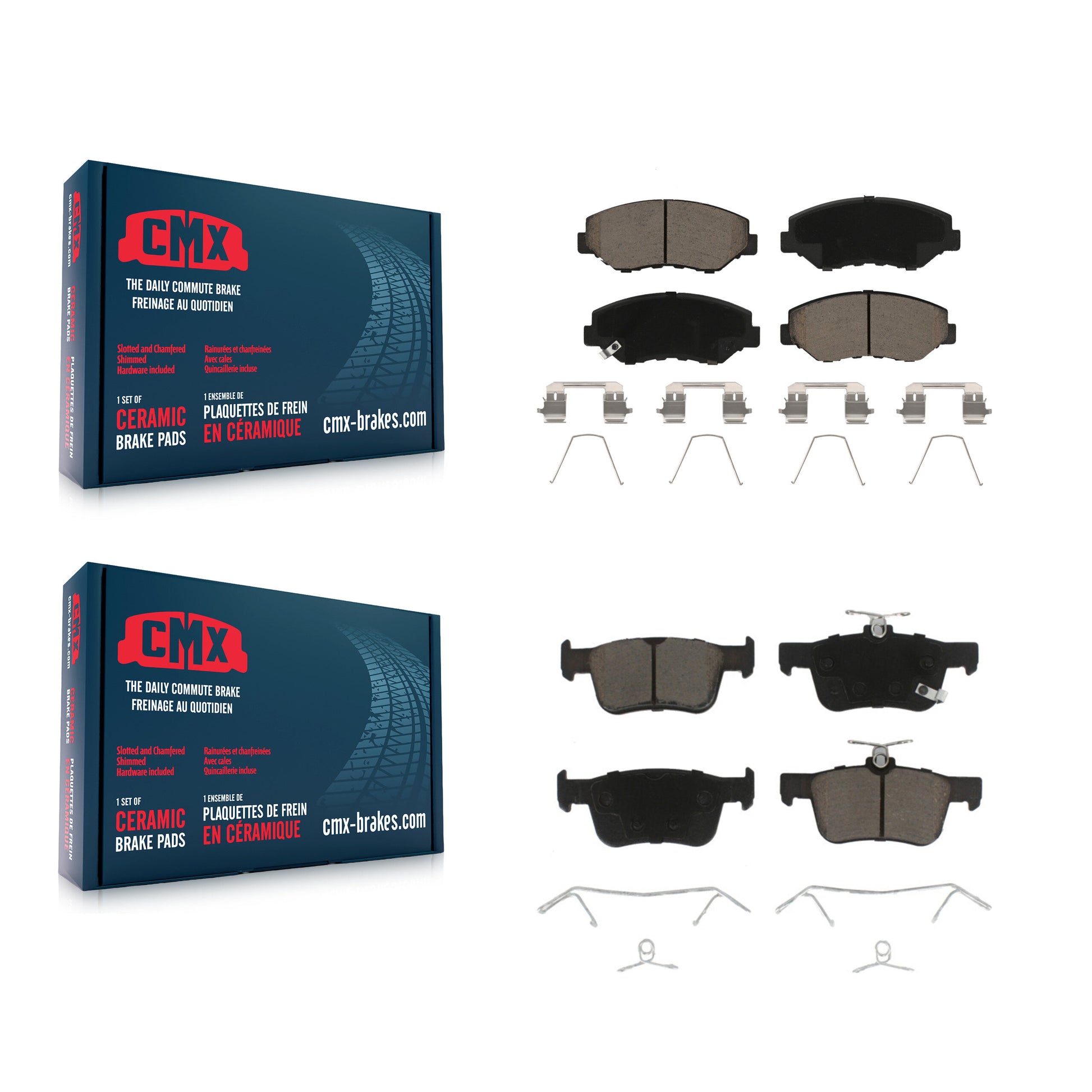 CMX KCX-100130 Disc Brake Pad for 2016-2021 Honda Civic - Front and Rear product image