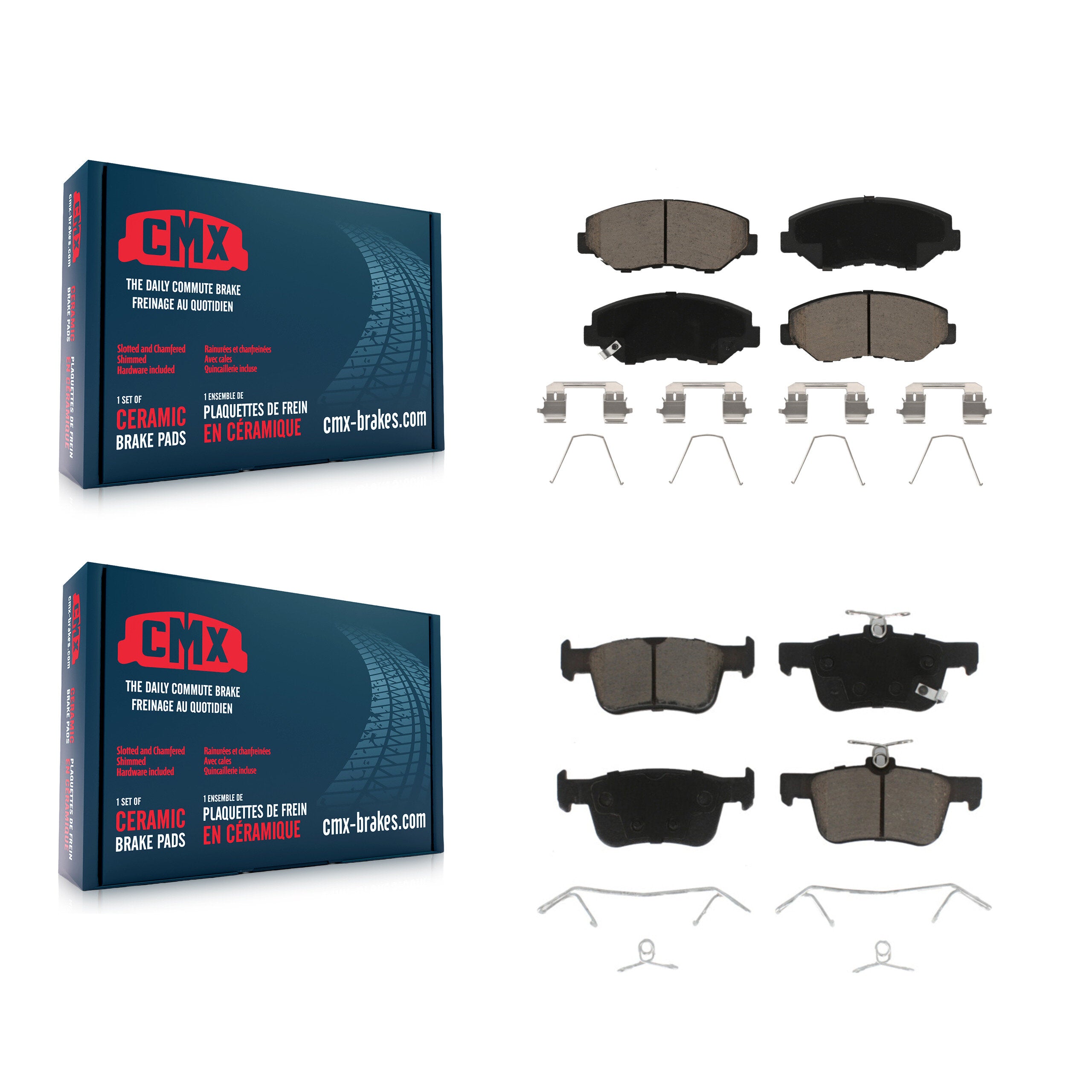 CMX KCX-100130 Disc Brake Pad for 2016-2021 Honda Civic - Front and Rear product image