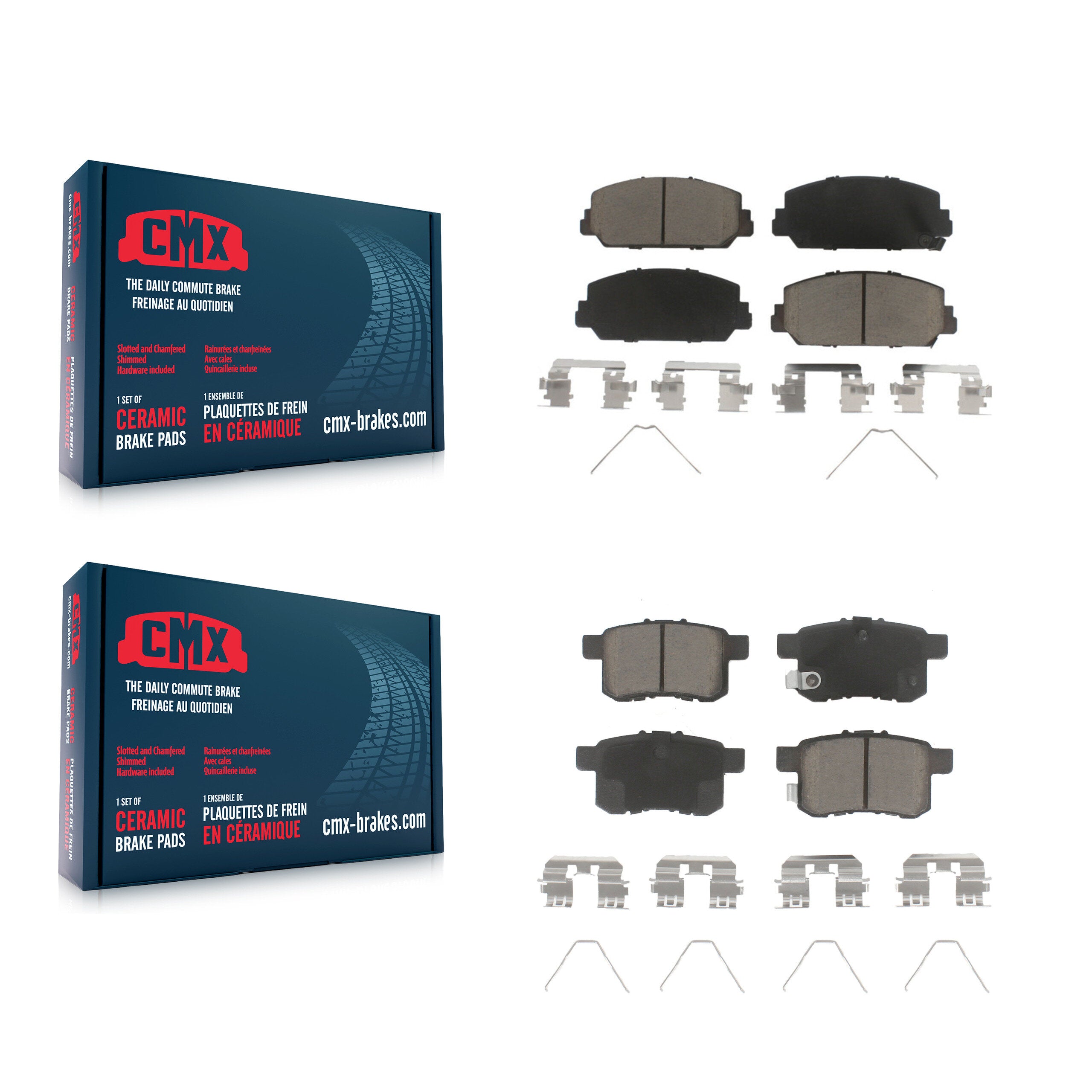 CMX KCX-100135 Disc Brake Pad for 2016-2017 Honda Accord - Front and Rear product image