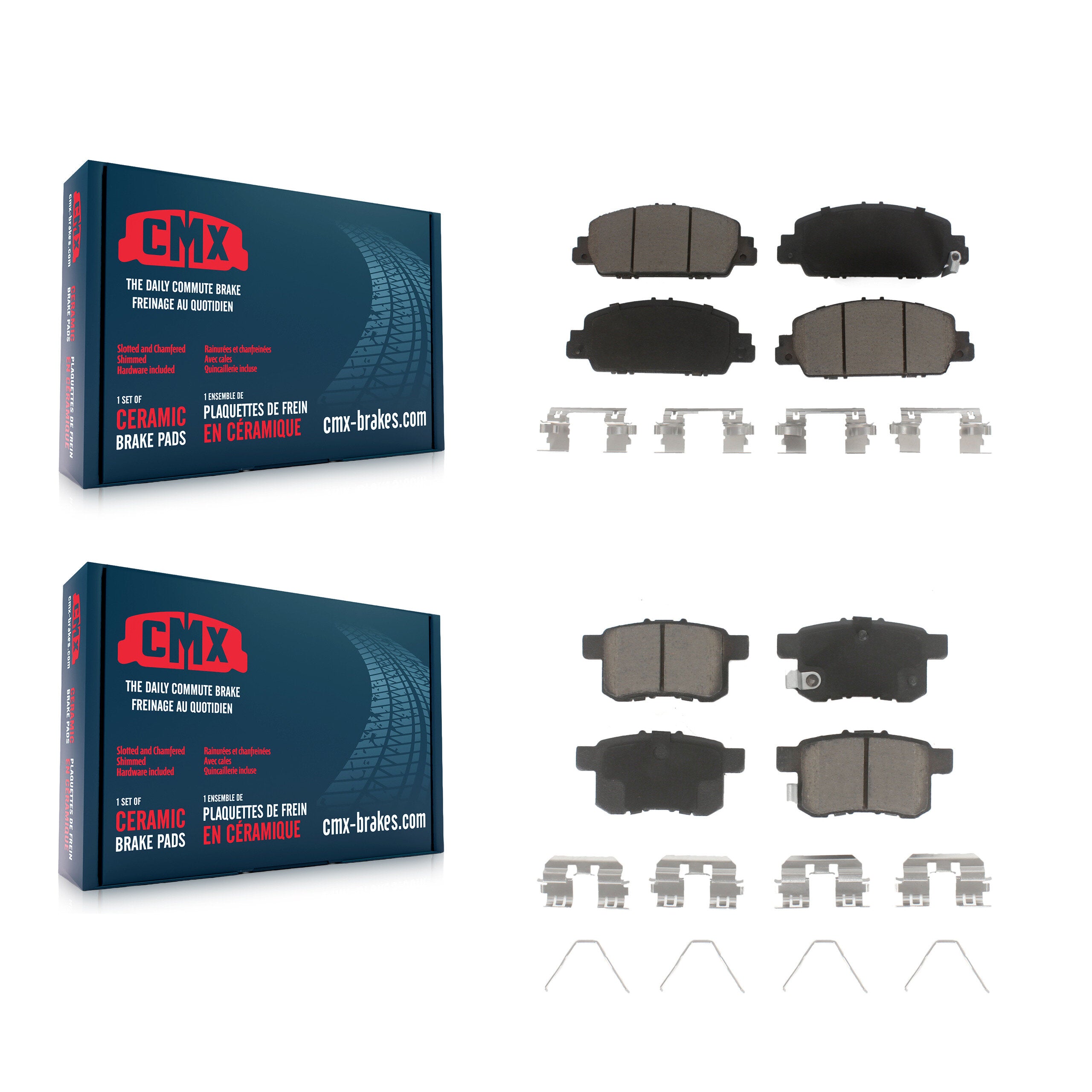 CMX KCX-100136 Disc Brake Pad for 2013-2017 Honda Accord - Front and Rear product image
