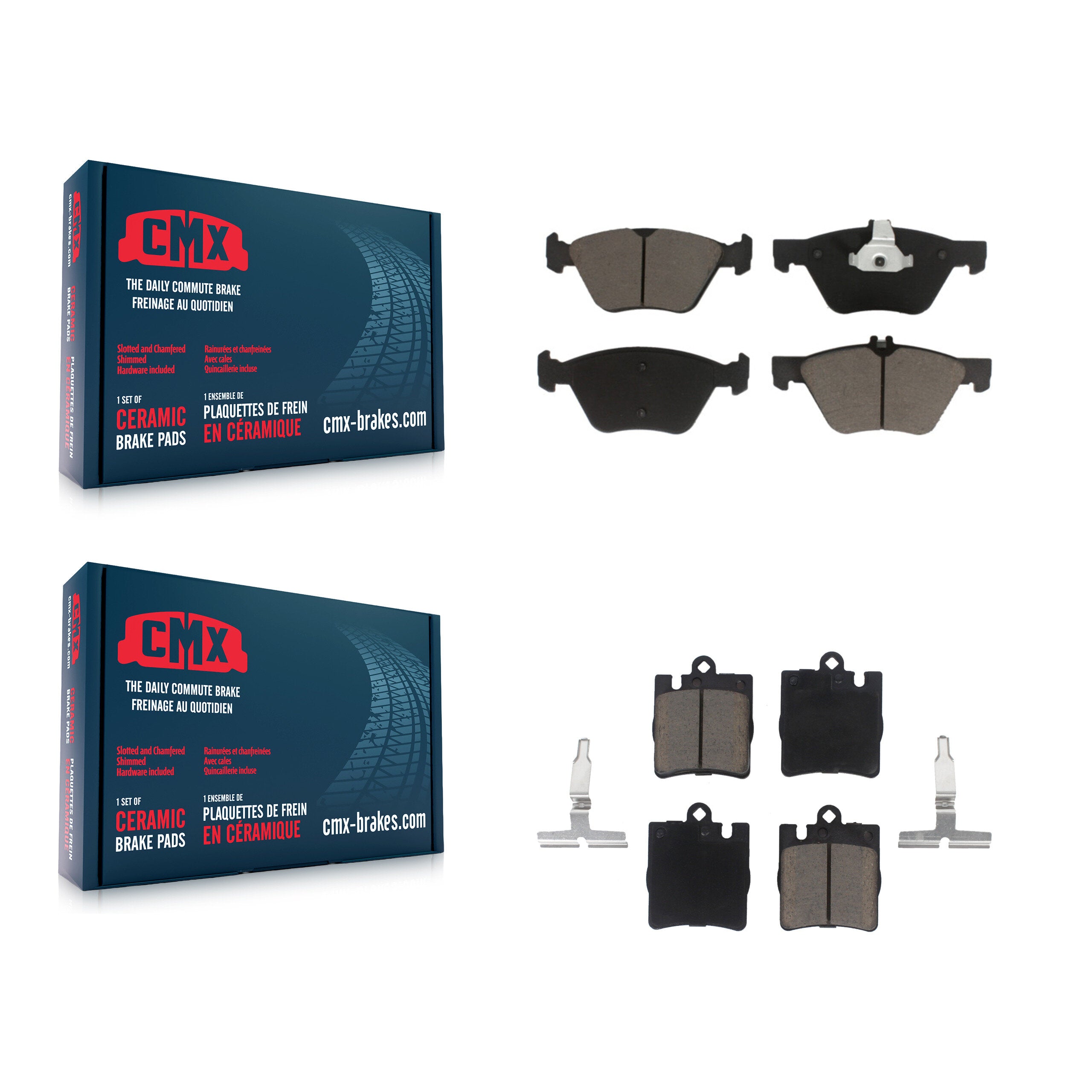 CMX KCX-100138 Disc Brake Pad for 1996-2003 Mercedes-Benz CLK320, Mercedes-Benz CLK430, Mercedes-Benz E430 & more - Front and Rear product image