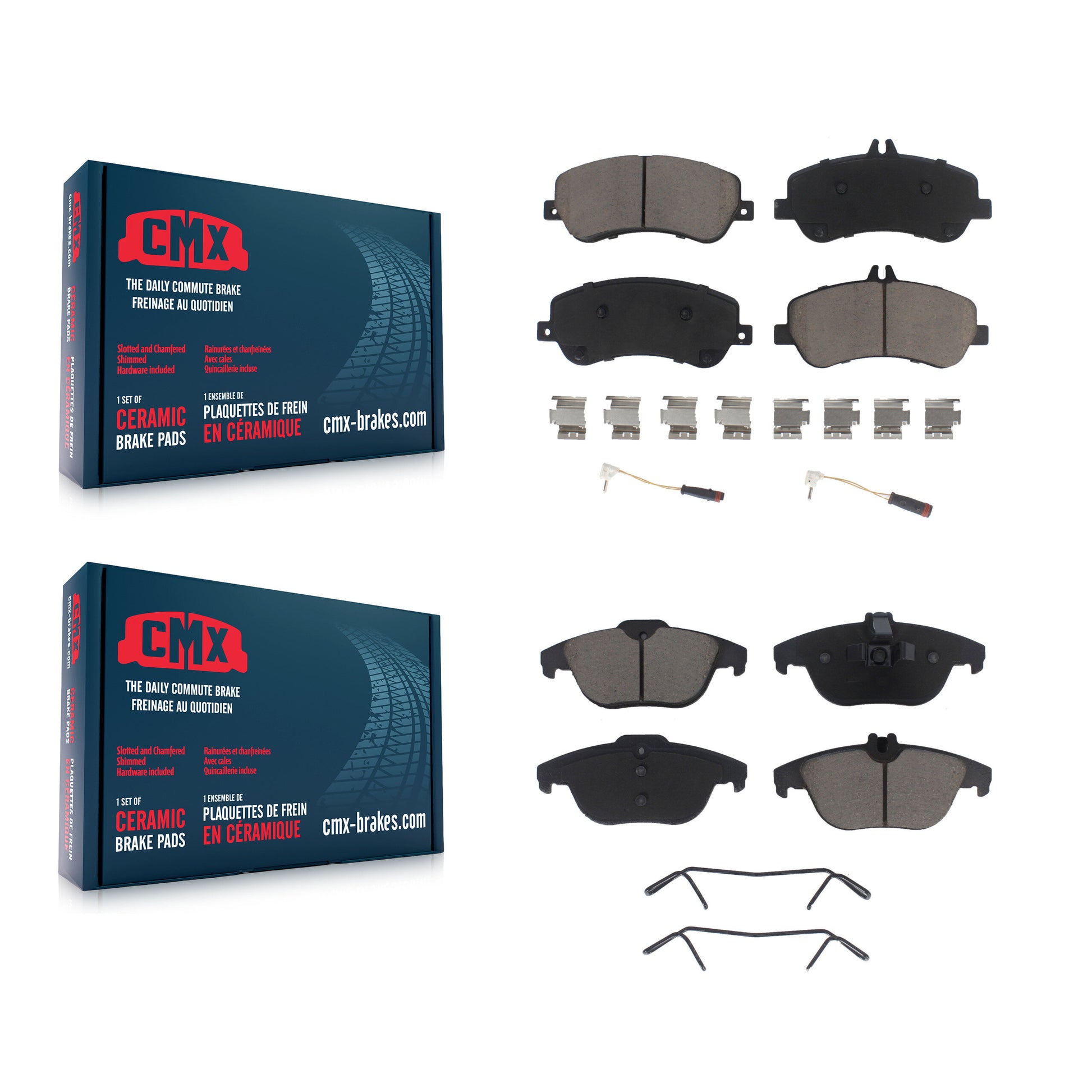 CMX KCX-100139 Disc Brake Pad for 2010-2015 Mercedes-Benz GLK250, Mercedes-Benz GLK350 - Front and Rear product image