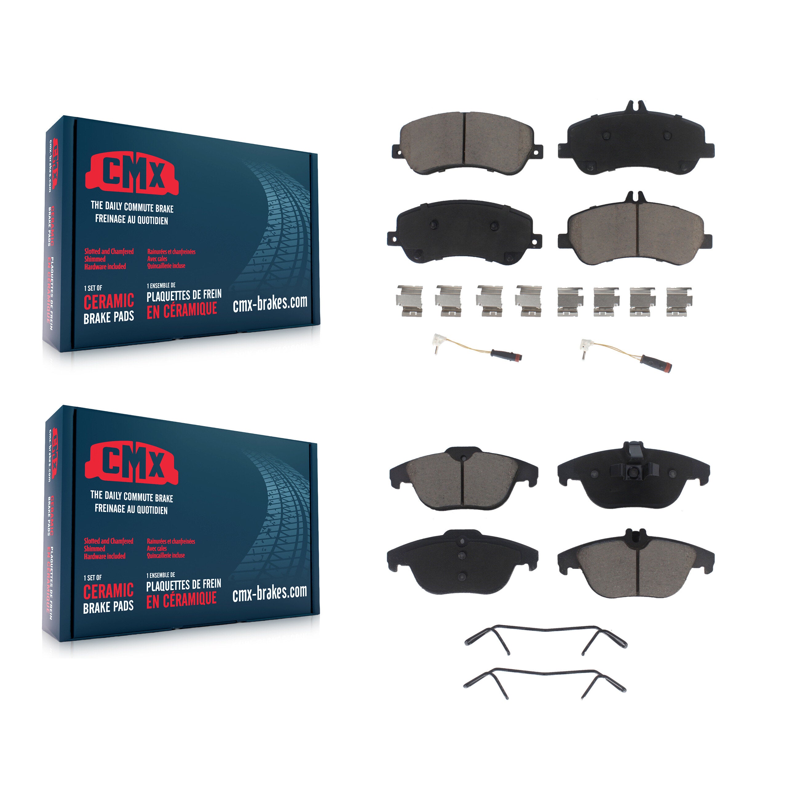CMX KCX-100139 Disc Brake Pad for 2010-2015 Mercedes-Benz GLK250, Mercedes-Benz GLK350 - Front and Rear product image