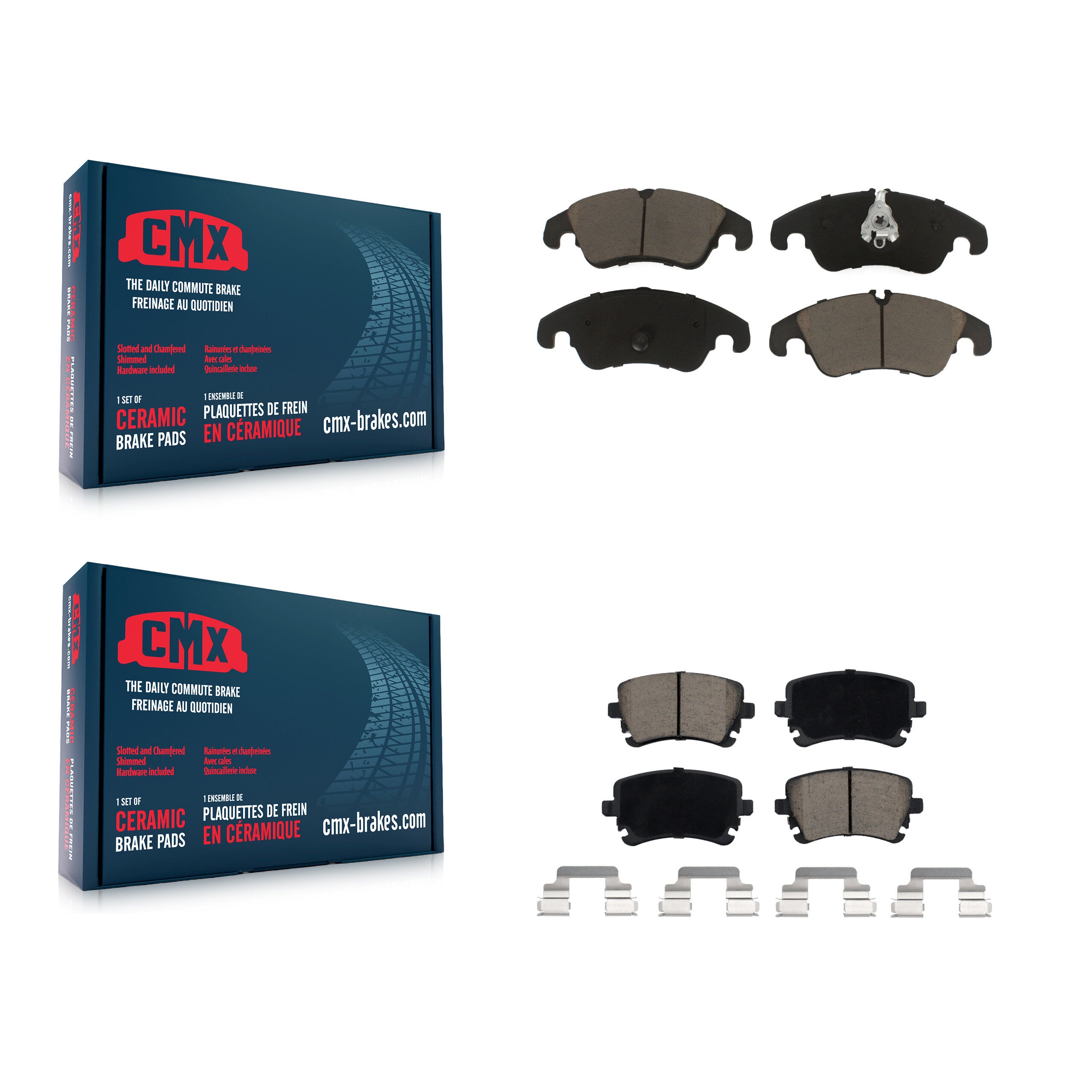 CMX KCX-100144 Disc Brake Pad for 2013-2014 Audi A4 allroad - Front and Rear product image