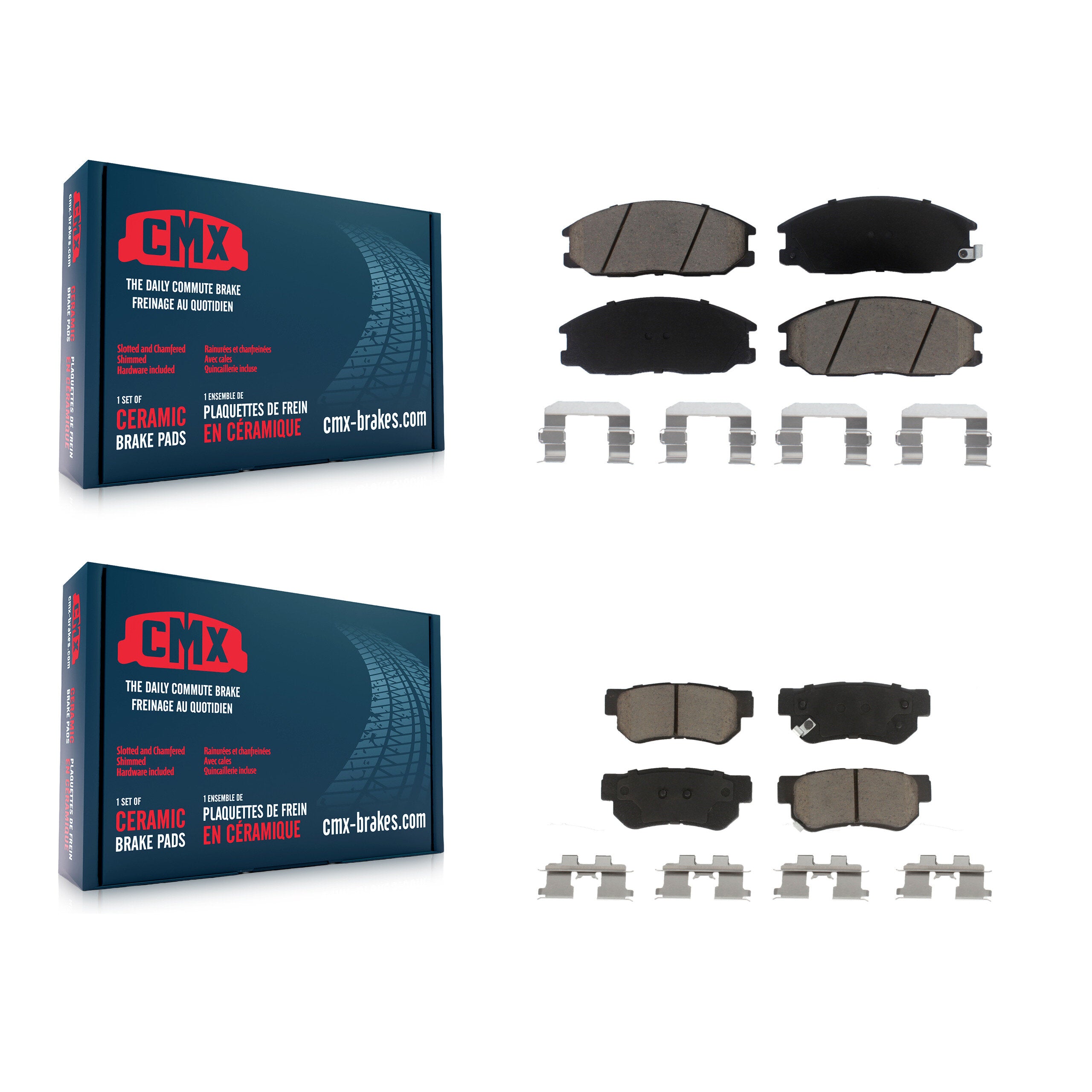 CMX KCX-100146 Disc Brake Pad for 2001-2006 Kia Amanti, Hyundai XG350, Hyundai Santa Fe & more - Front and Rear product image