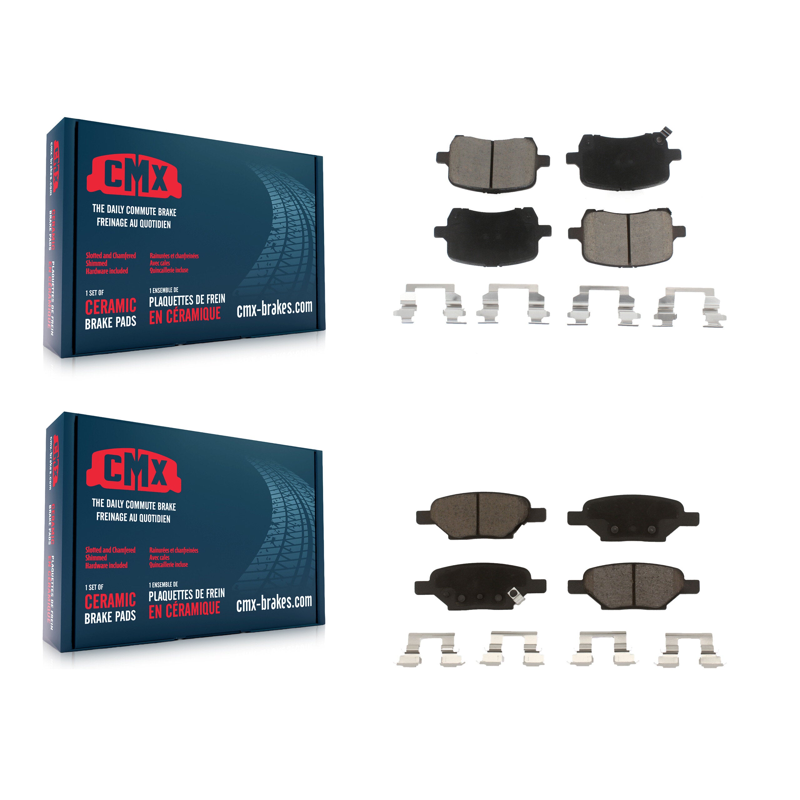 CMX KCX-100147 Disc Brake Pad for 2004-2010 Chevrolet HHR, Pontiac G5, Chevrolet Malibu & more - Front and Rear product image