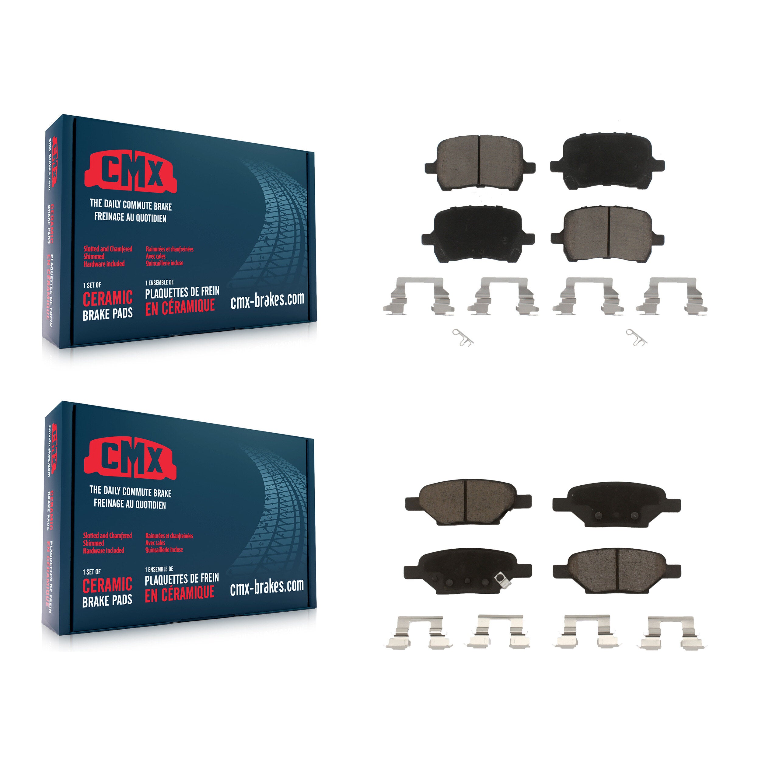 CMX KCX-100149 Disc Brake Pad for 2004-2012 Chevrolet HHR, Pontiac G5, Chevrolet Cobalt & more - Front and Rear product image