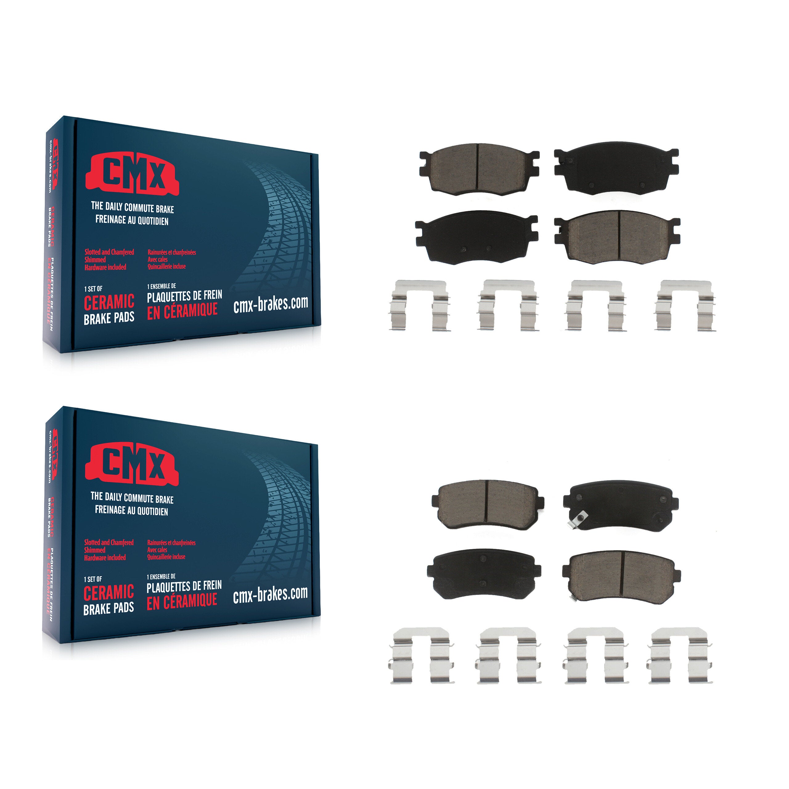 CMX KCX-100151 Disc Brake Pad for 2006-2011 Hyundai Accent, Kia Rio, Kia Rio5 - Front and Rear product image