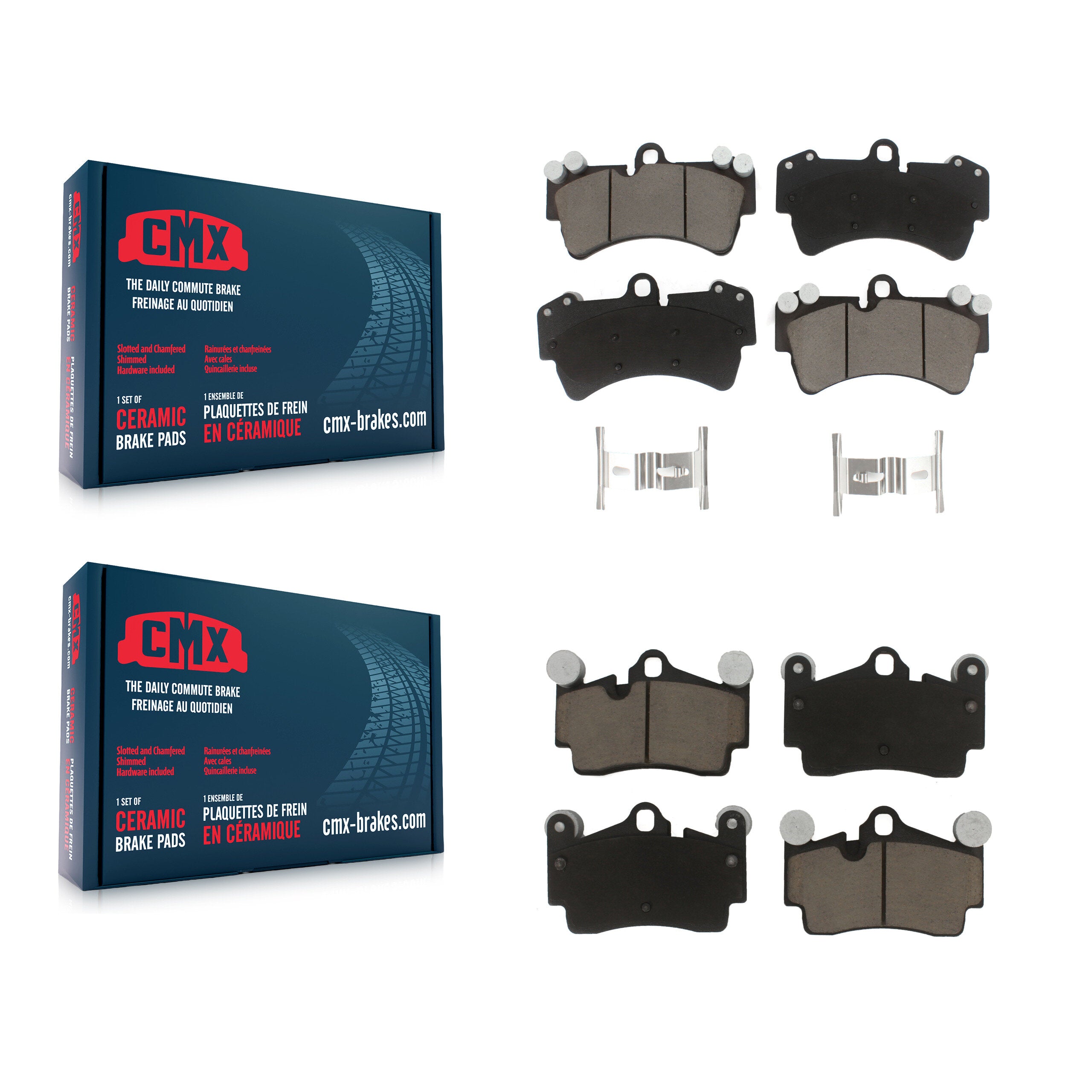 CMX KCX-100155 Disc Brake Pad for 2003-2015 Audi Q7, Porsche Cayenne, Volkswagen Touareg - Front and Rear product image