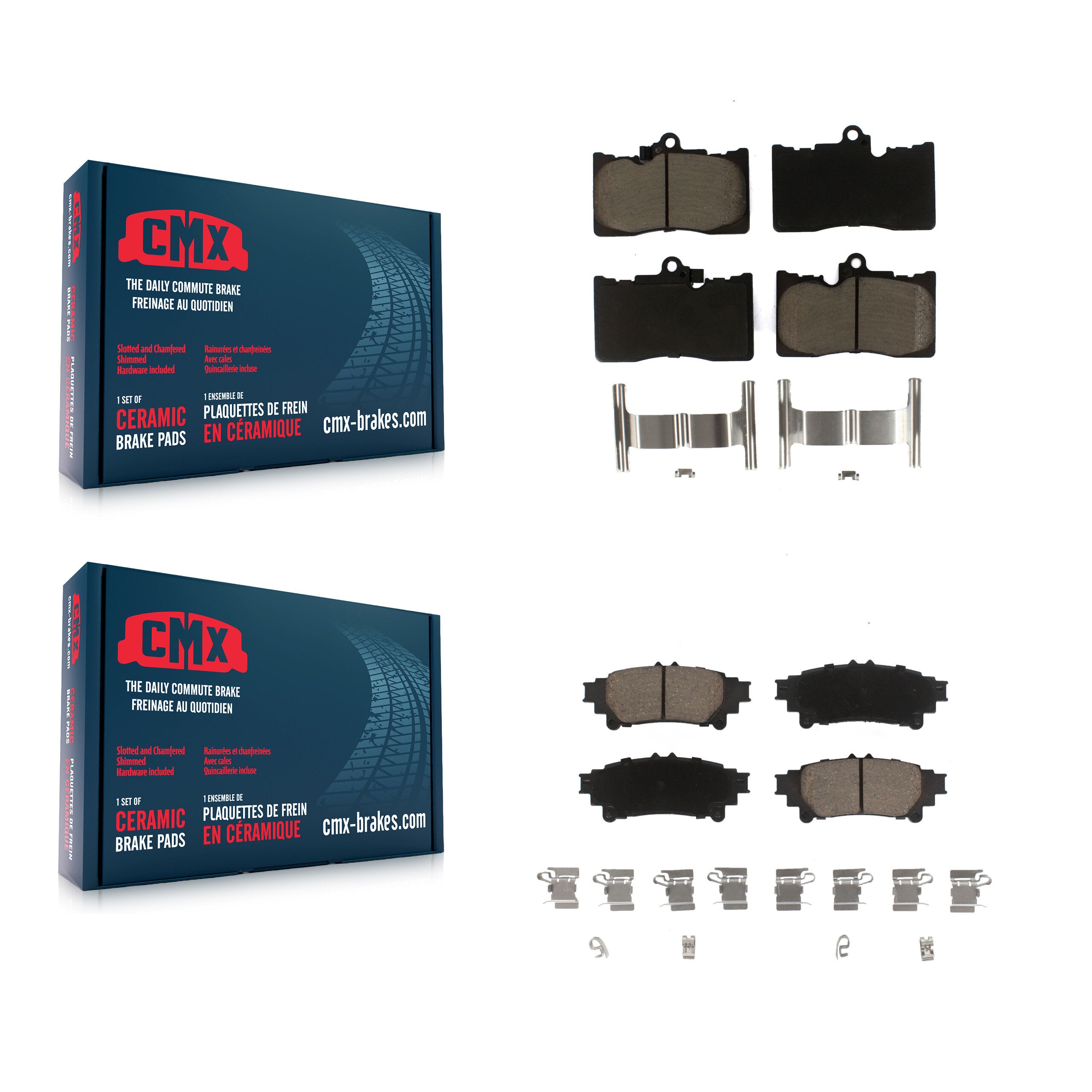 CMX KCX-100161 Disc Brake Pad for 2013-2020 Lexus GS350, Lexus RC300, Lexus GS300 & more - Front and Rear product image
