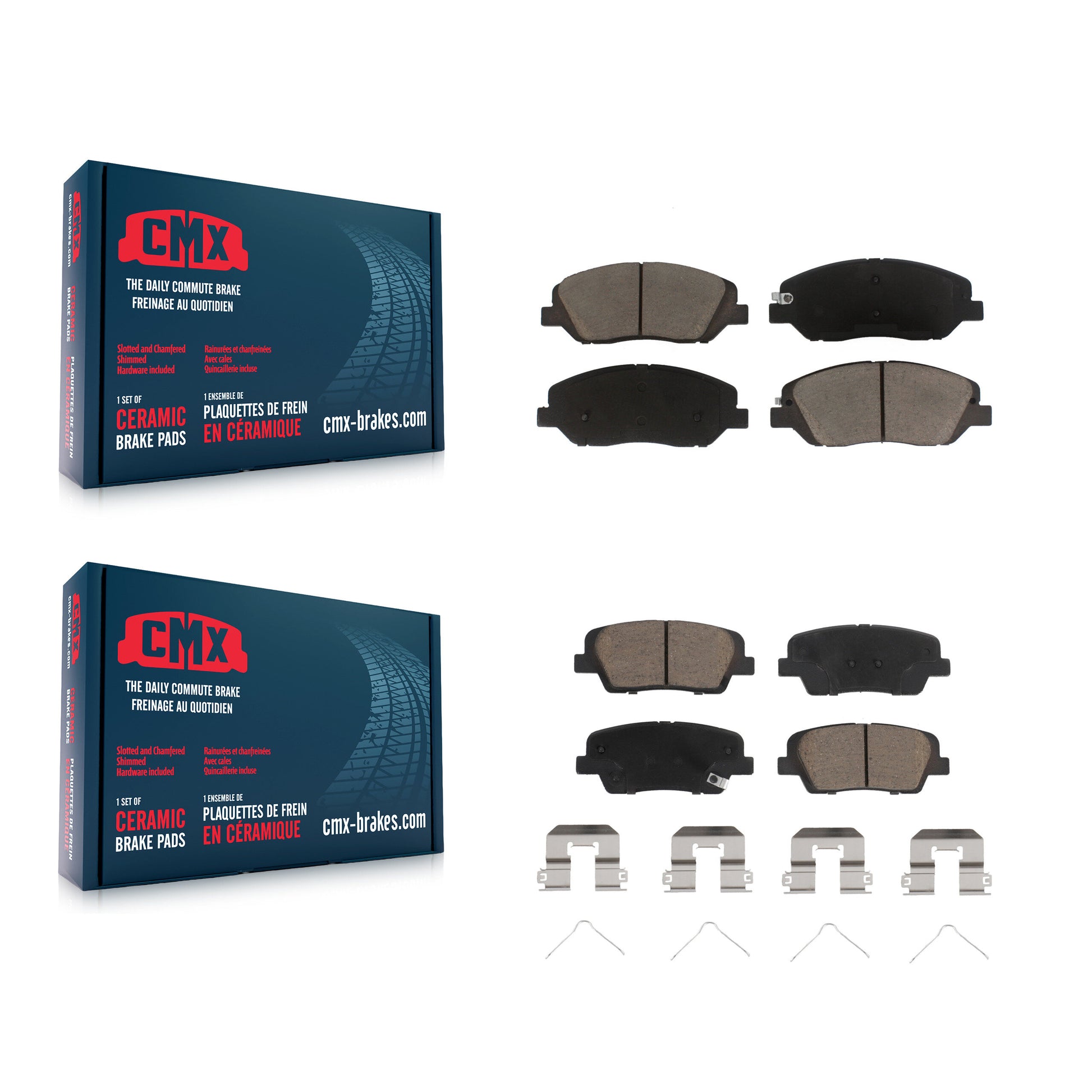 CMX KCX-100172 Disc Brake Pad for 2017-2019 Hyundai Santa Fe, Hyundai Santa Fe XL - Front and Rear product image