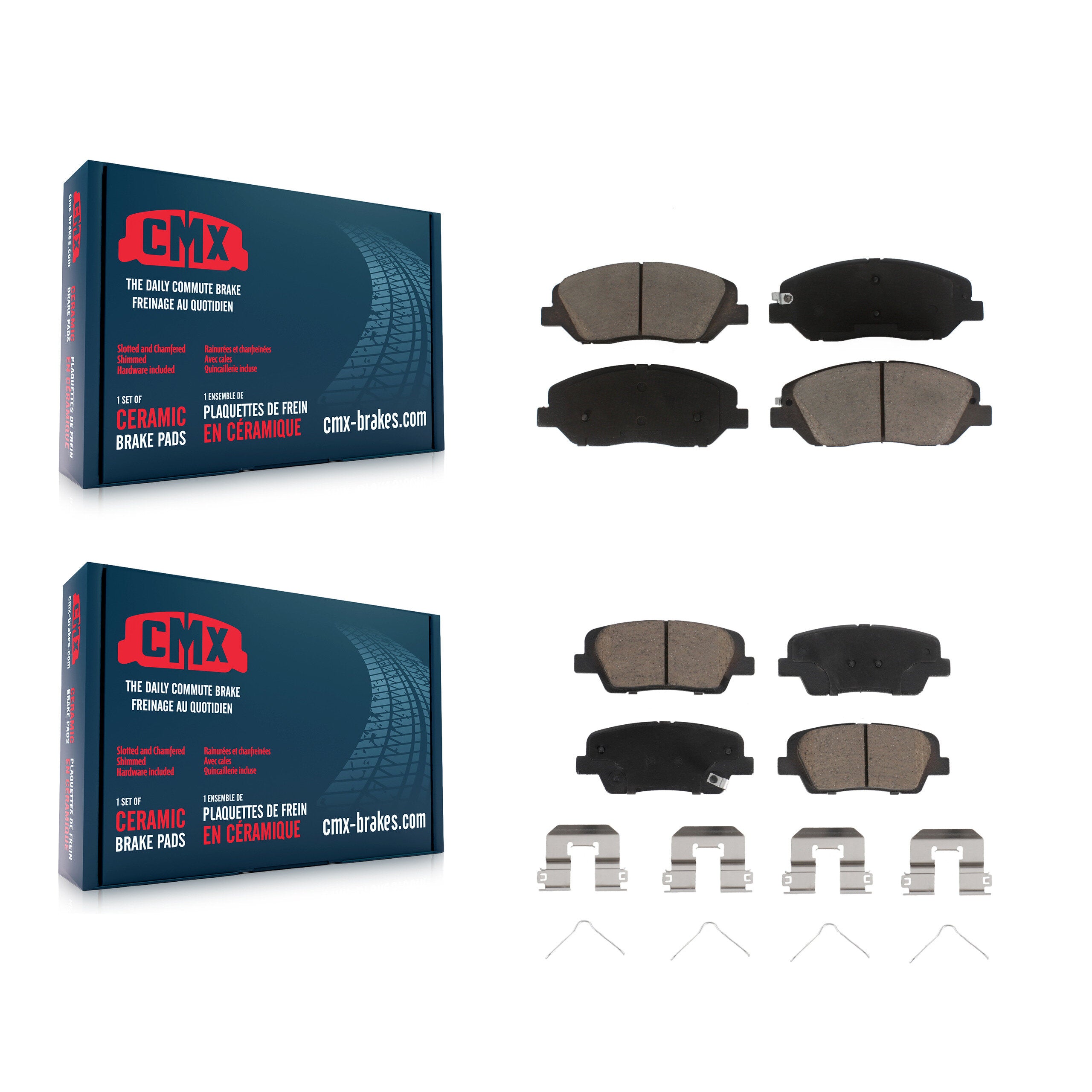 CMX KCX-100172 Disc Brake Pad for 2017-2019 Hyundai Santa Fe, Hyundai Santa Fe XL - Front and Rear product image