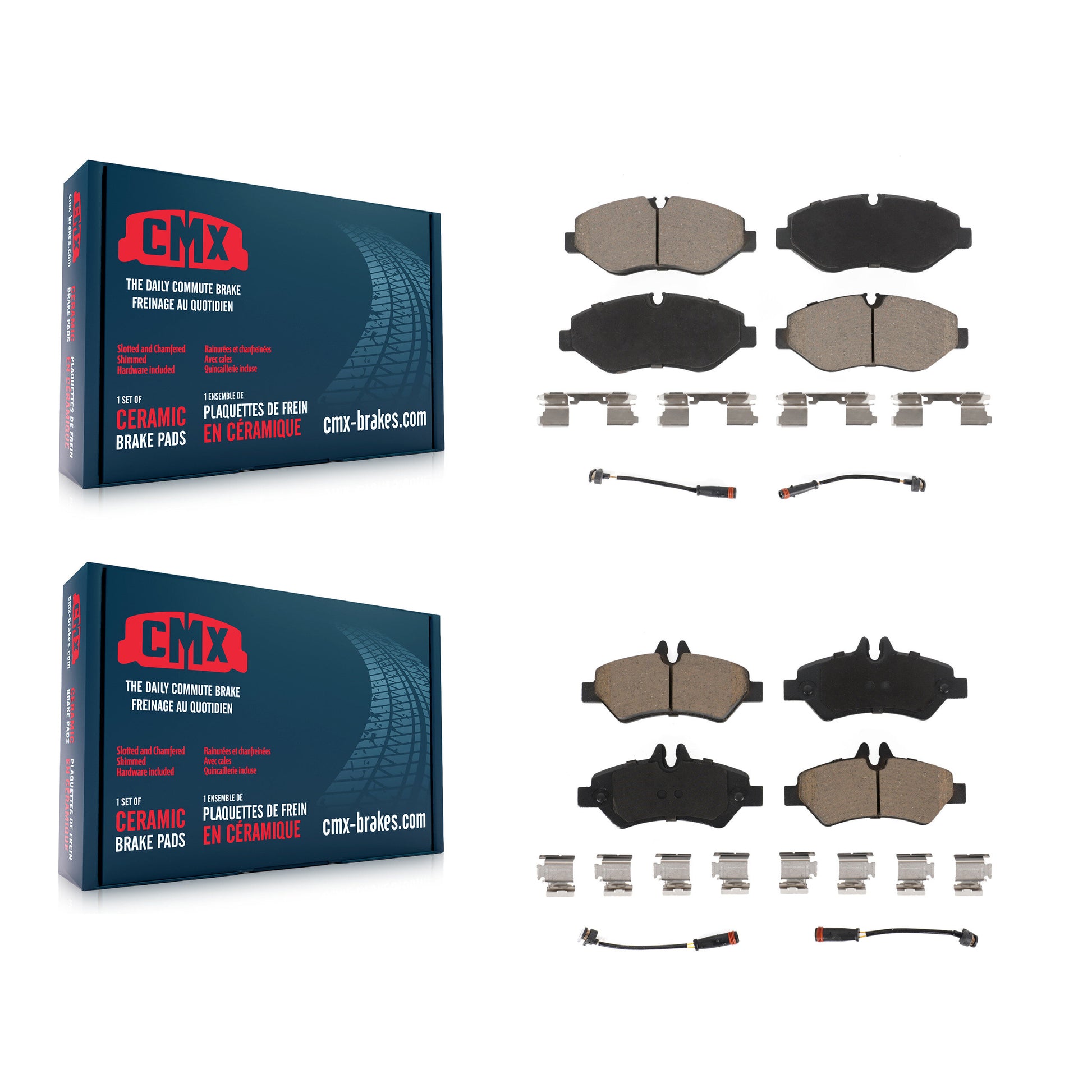 CMX KCX-100176 Disc Brake Pad for 2007-2018 Mercedes-Benz Sprinter 2500, Dodge Sprinter 2500, Freightliner Sprinter 2500 - Front and Rear product image