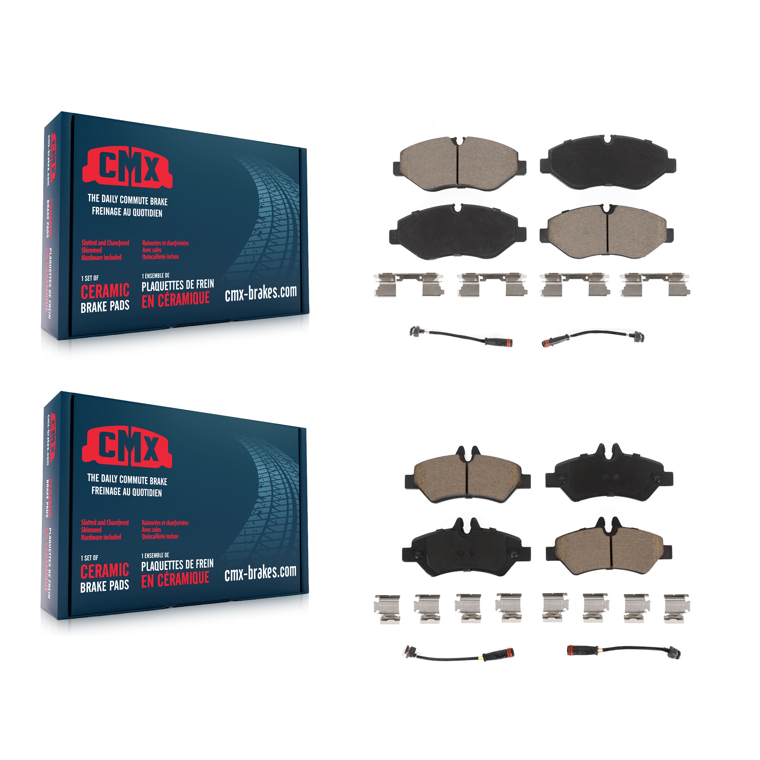 CMX KCX-100176 Disc Brake Pad for 2007-2018 Mercedes-Benz Sprinter 2500, Dodge Sprinter 2500, Freightliner Sprinter 2500 - Front and Rear product image