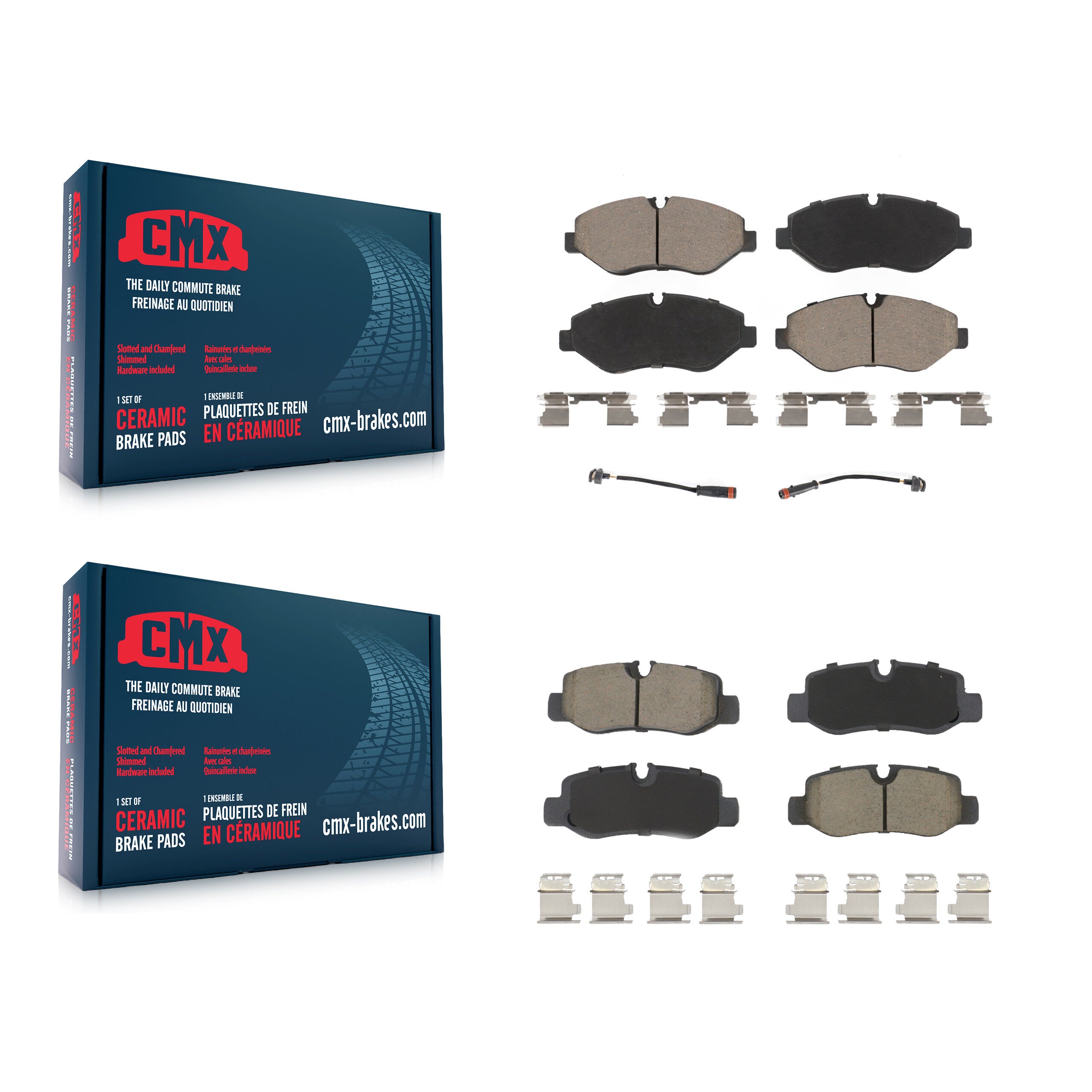 CMX KCX-100177 Disc Brake Pad for 2016-2021 Mercedes-Benz Metris - Front and Rear product image