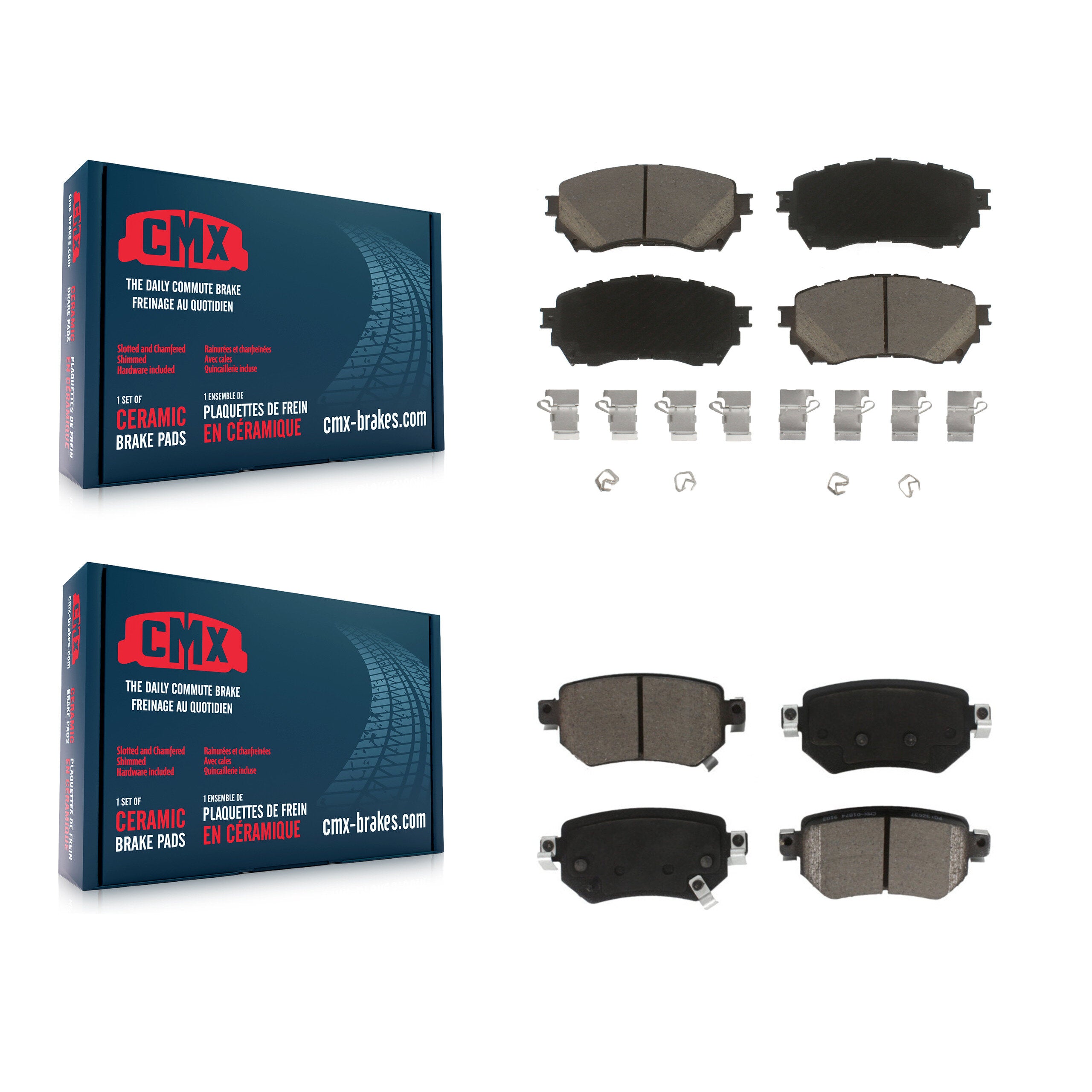 CMX KCX-100179 Disc Brake Pad for 2016-2021 Mazda 6 - Front and Rear product image