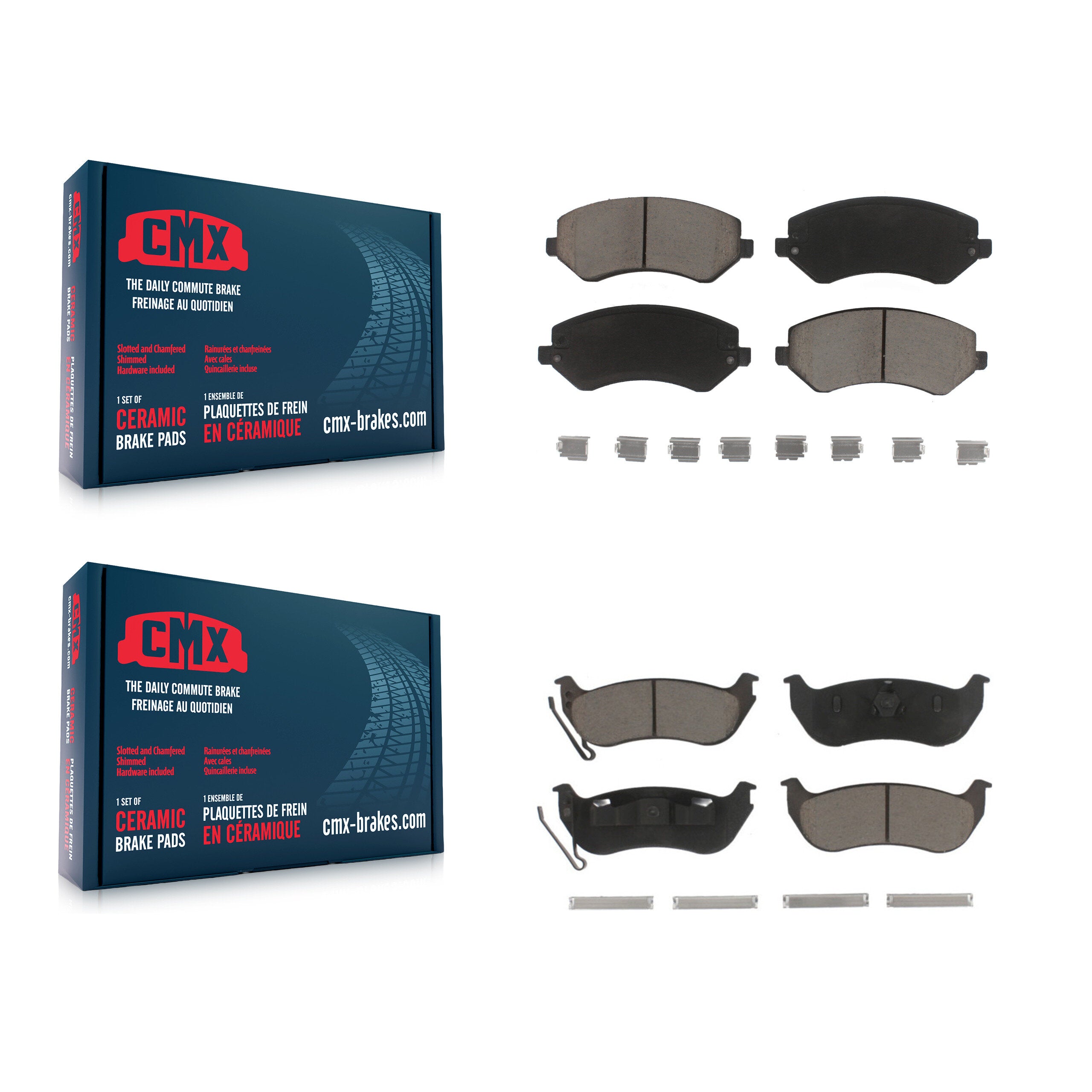 CMX KCX-100183 Disc Brake Pad for 2003-2007 Jeep Liberty - Front and Rear product image