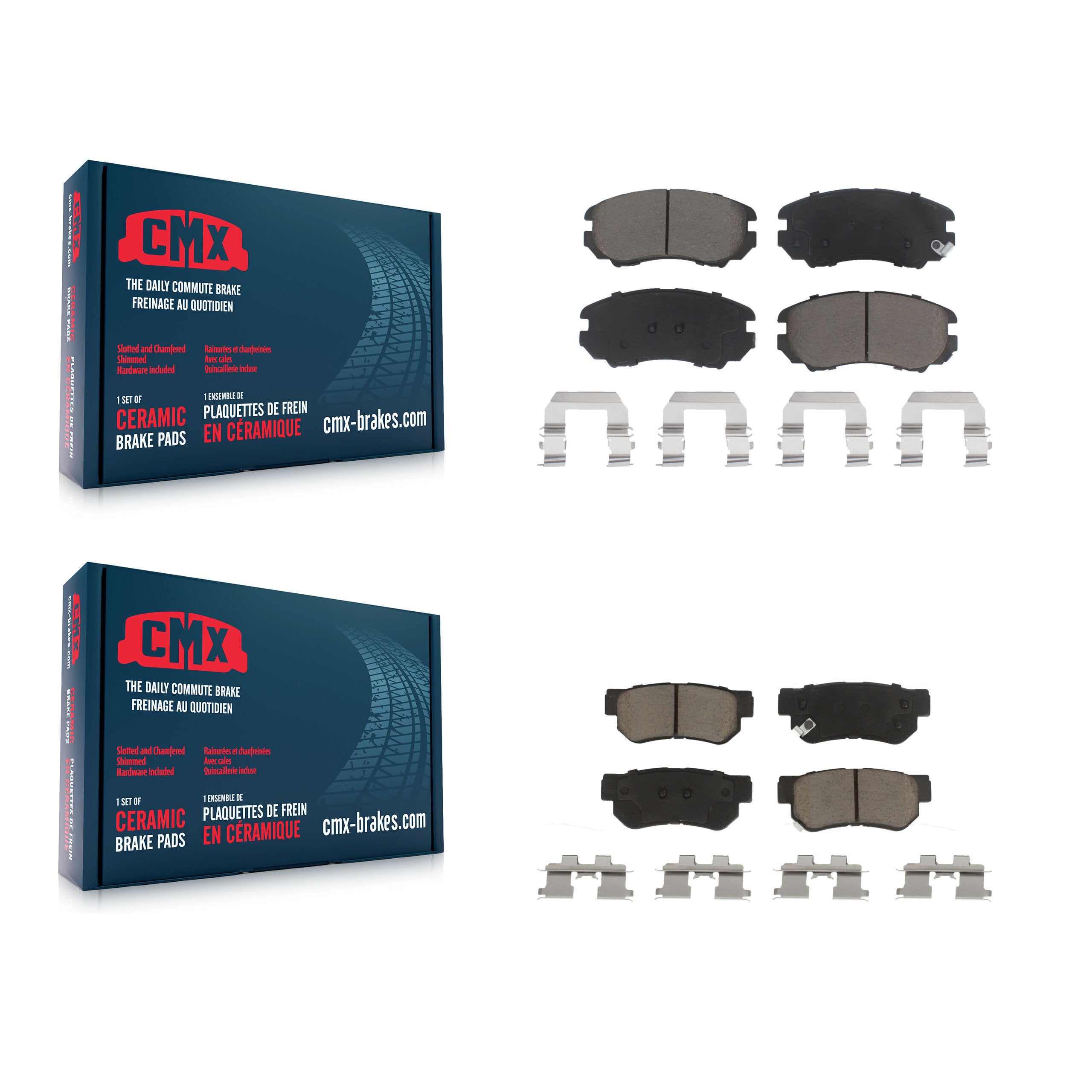 CMX KCX-100189 Disc Brake Pad for 2003-2010 Hyundai Elantra, Hyundai Azera, Hyundai Sonata & more - Front and Rear product image
