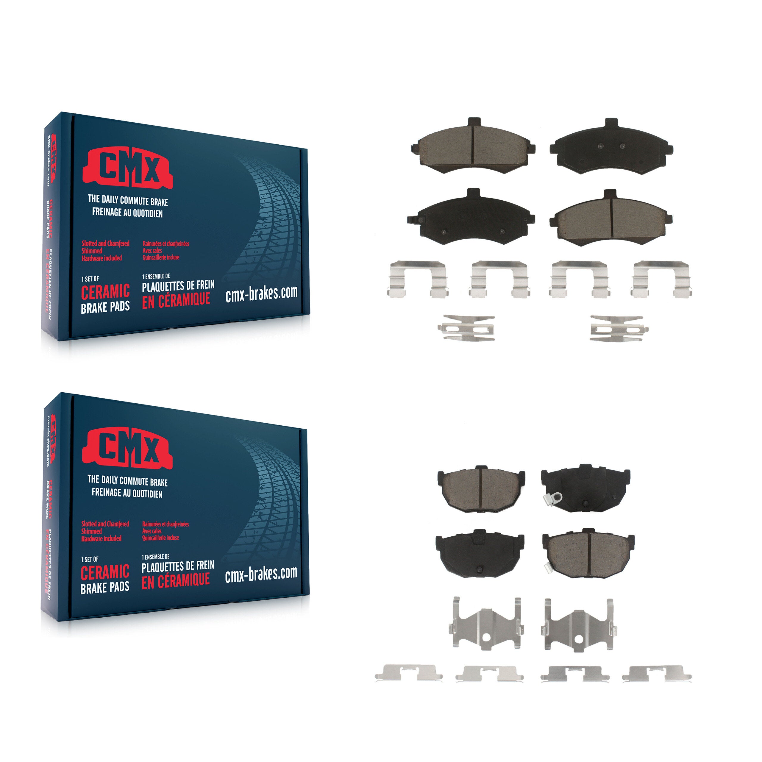CMX KCX-100190 Disc Brake Pad for 2002-2005 Hyundai Elantra - Front and Rear product image