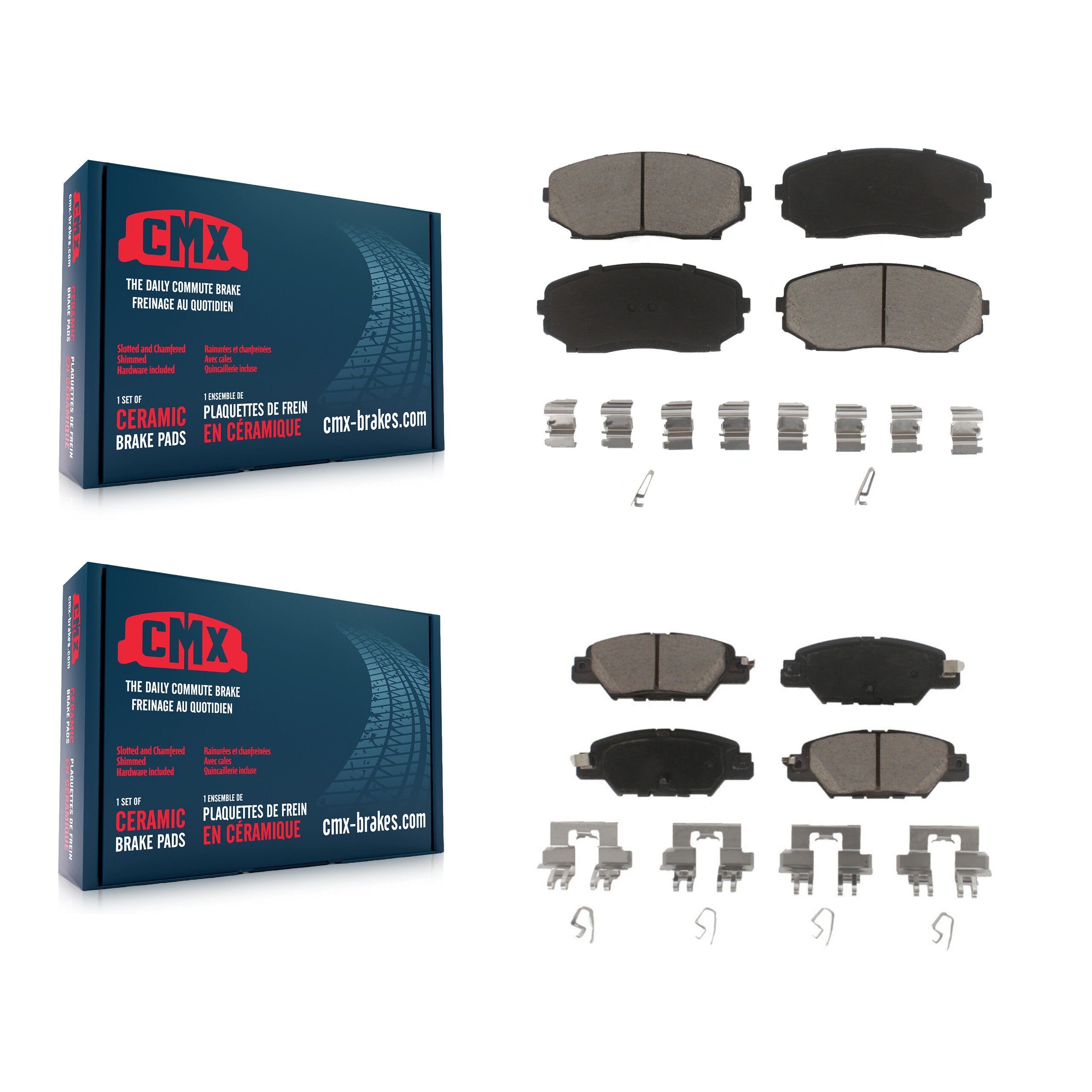 CMX KCX-100193 Disc Brake Pad for 2019-2024 Mazda CX-5 - Front and Rear product image