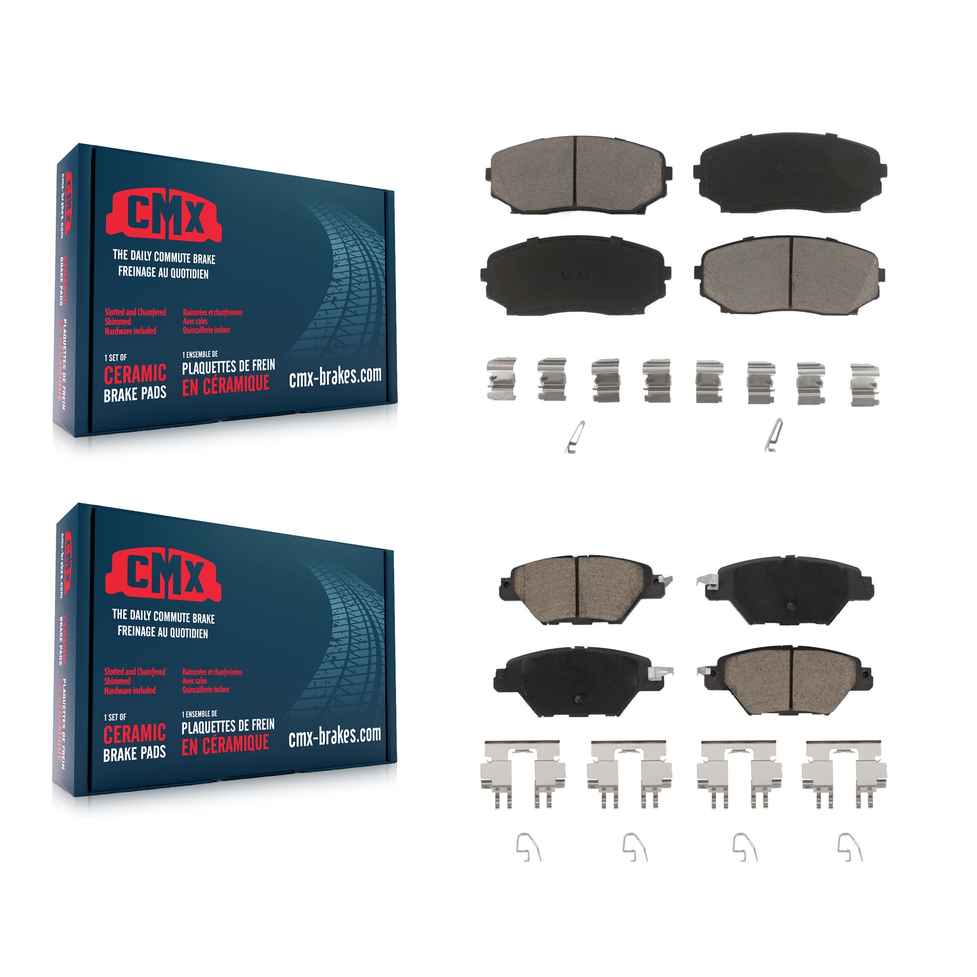 CMX KCX-100195 Disc Brake Pad for 2016-2023 Mazda CX-9 - Front and Rear product image