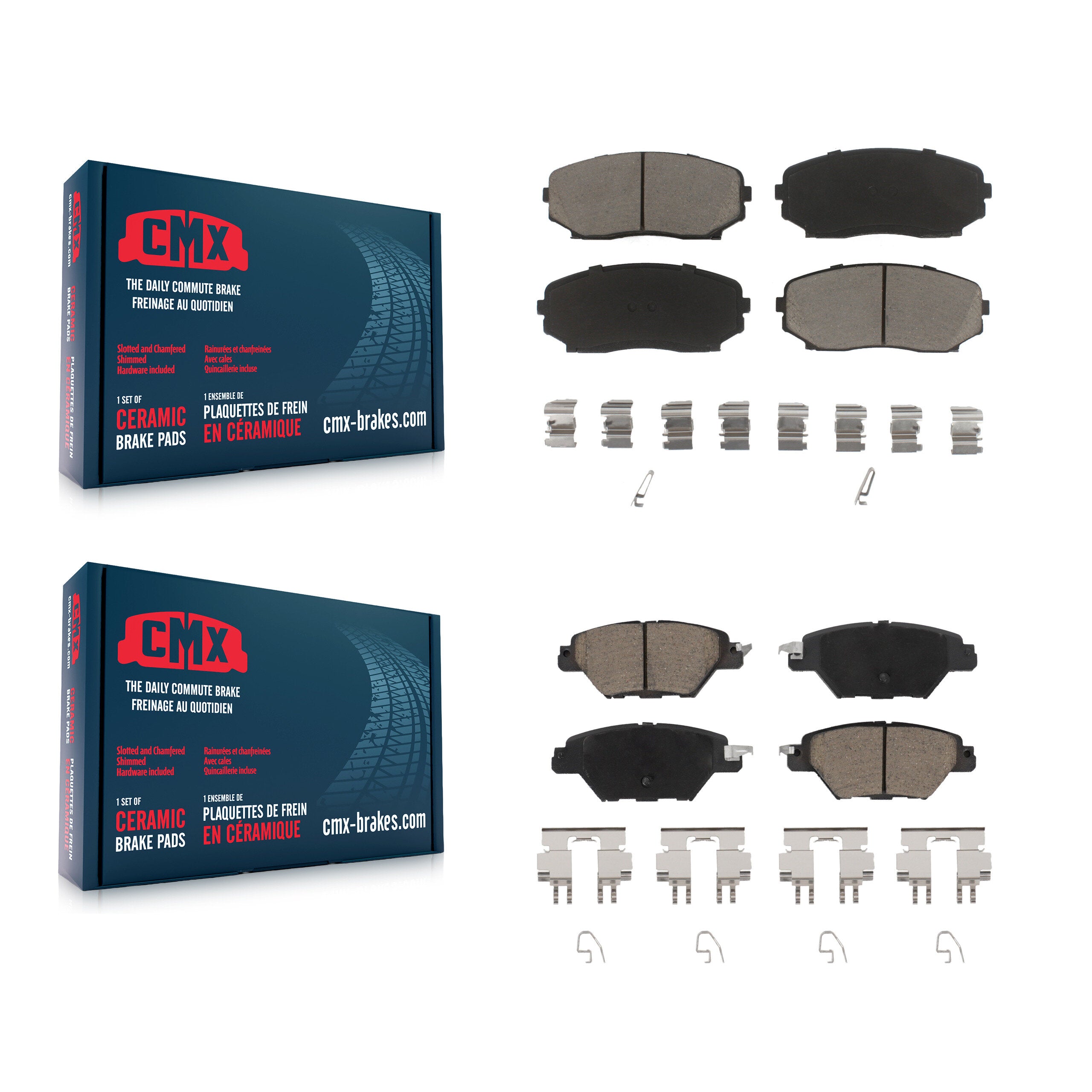 CMX KCX-100195 Disc Brake Pad for 2016-2023 Mazda CX-9 - Front and Rear product image