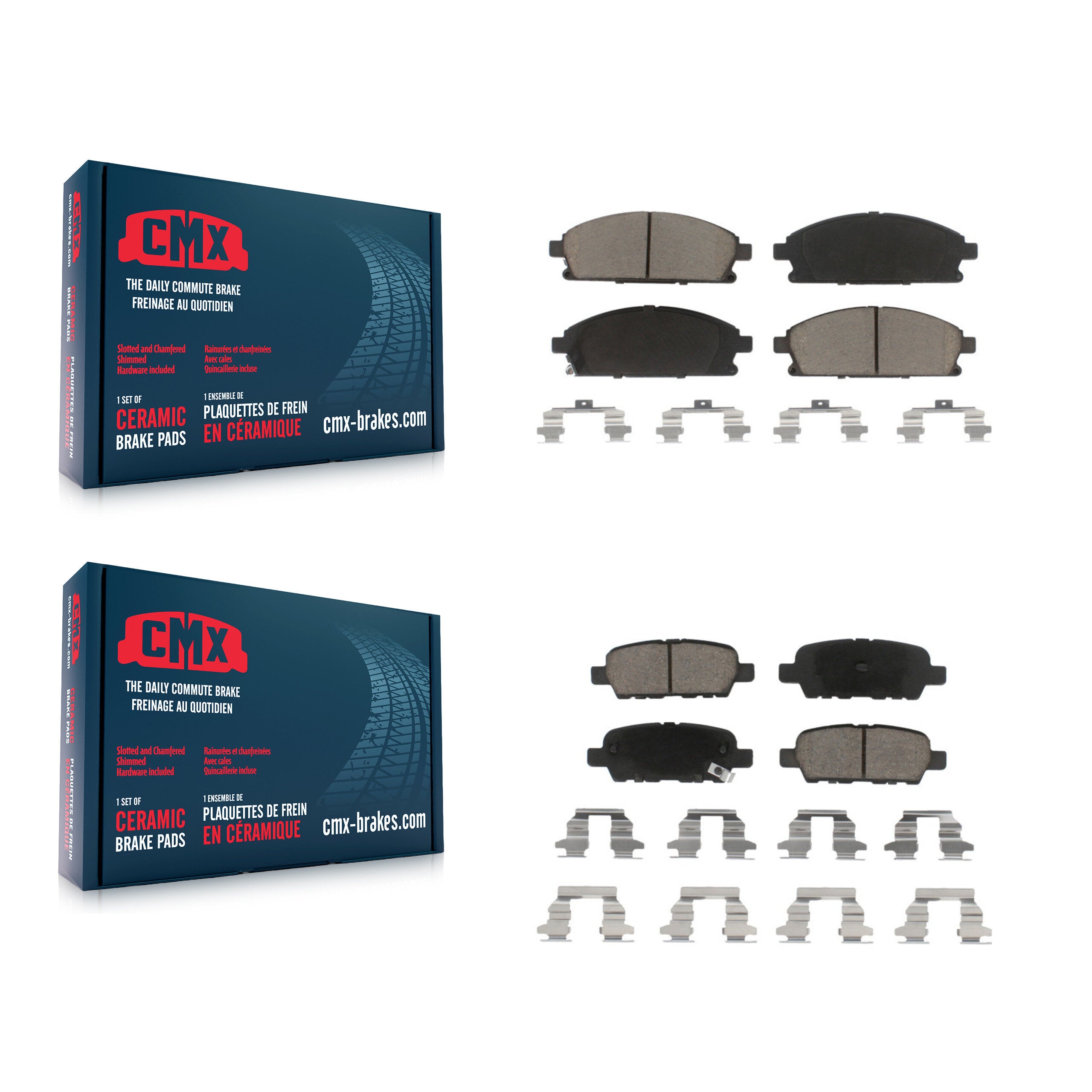 CMX KCX-100199 Disc Brake Pad for 2002-2009 Nissan Quest, Nissan X-Trail - Front and Rear product image