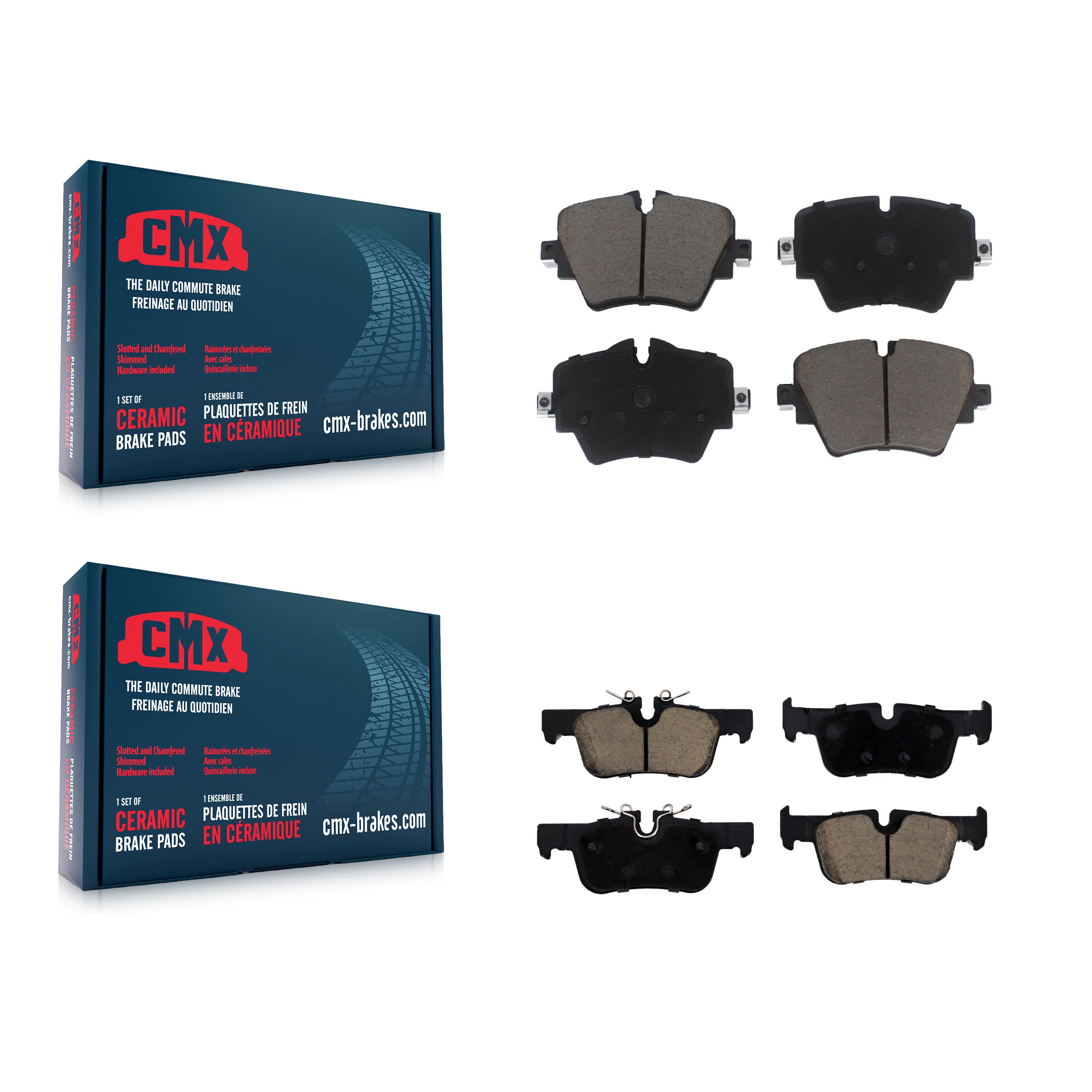 CMX KCX-100201 Disc Brake Pad for 2016-2022 BMW 228i Gran Coupe, Mini Cooper Countryman, BMW 228i xDrive Gran Coupe & more - Front and Rear product image