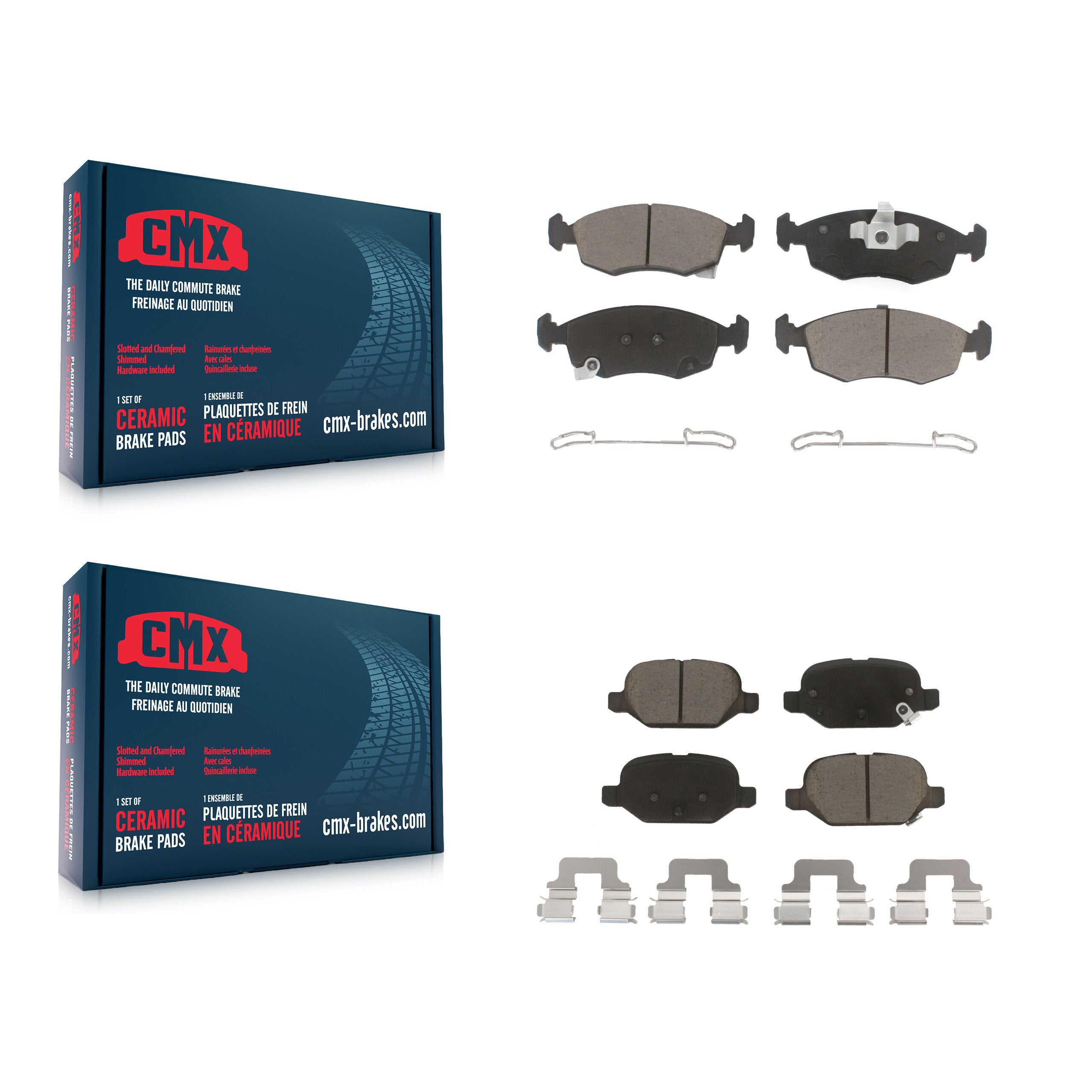 CMX KCX-100206 Disc Brake Pad for 2012-2019 Fiat 500 - Front and Rear product image