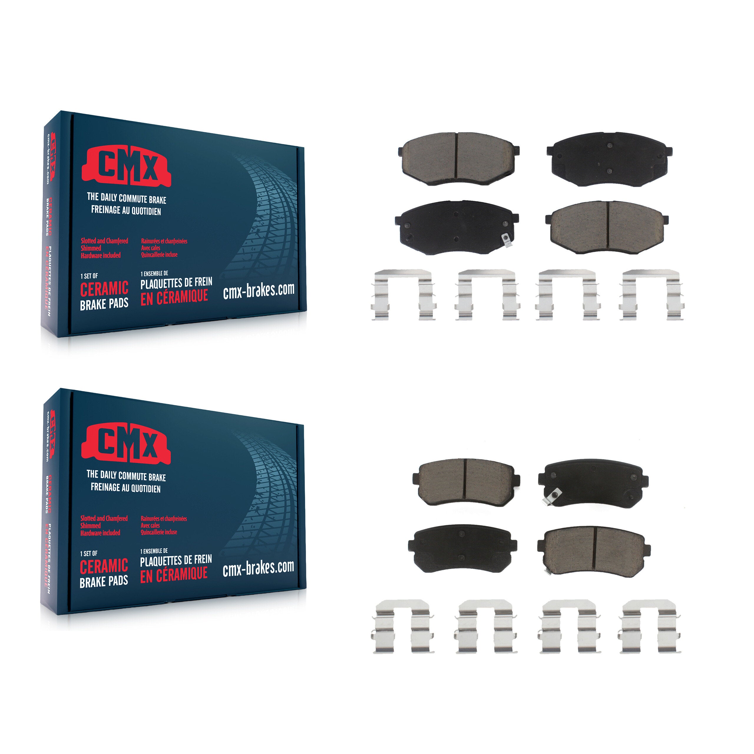 CMX KCX-100207 Disc Brake Pad for 2010-2012 Kia Sportage, Hyundai Tucson - Front and Rear product image