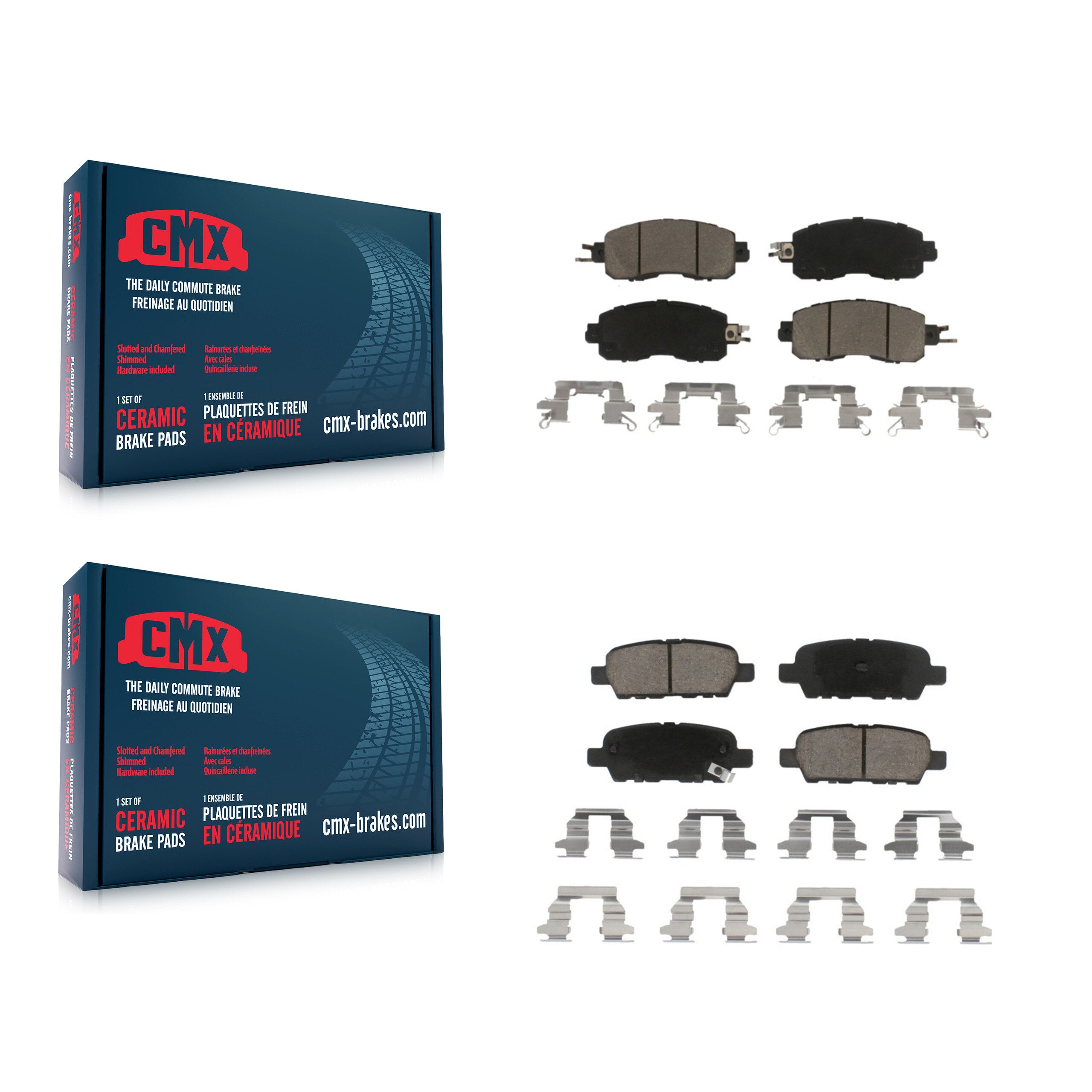CMX KCX-100210 Disc Brake Pad for 2013-2023 Nissan Altima, Nissan LEAF - Front and Rear product image