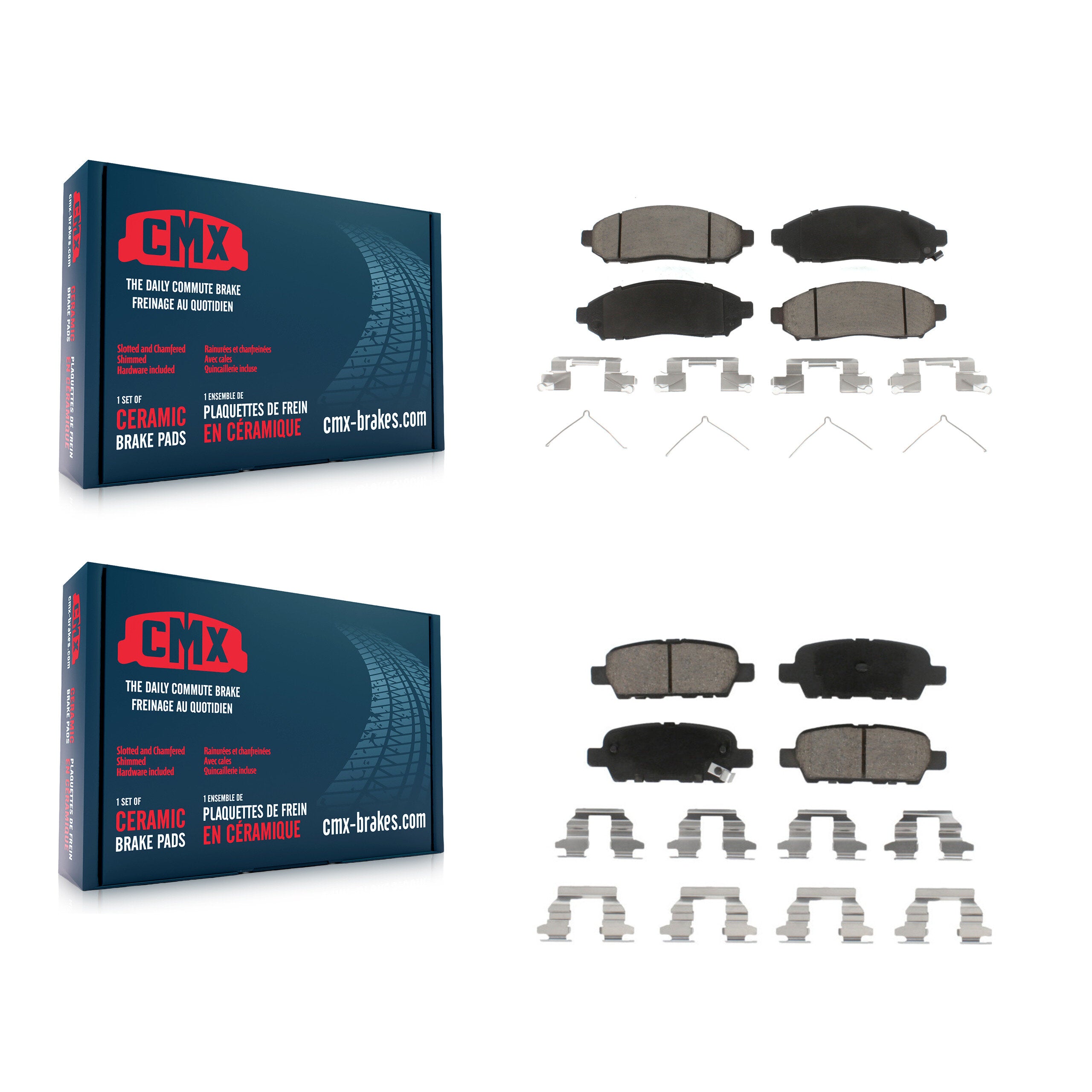 CMX KCX-100212 Disc Brake Pad for 2011-2015 Nissan LEAF - Front and Rear product image