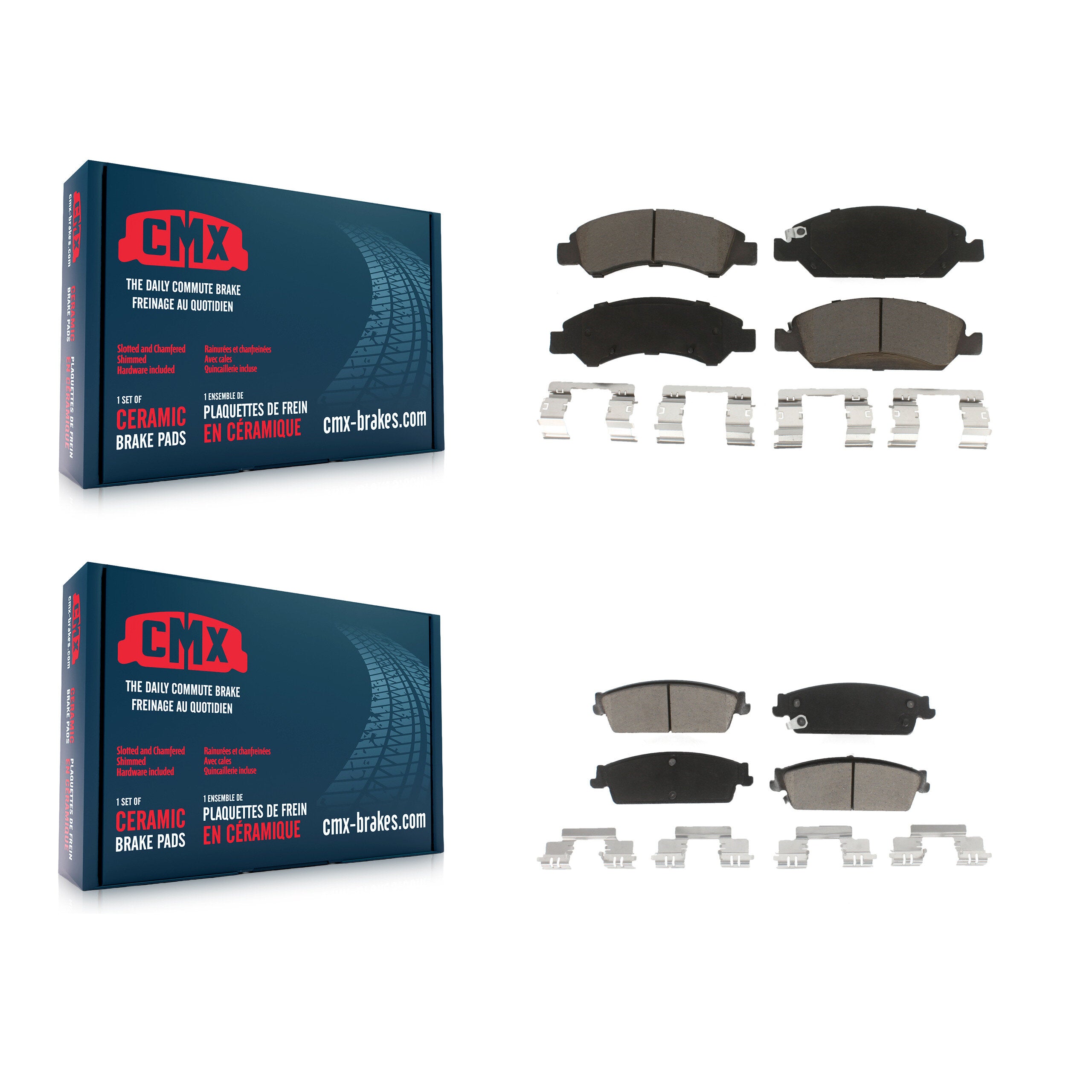 CMX KCX-100216 Disc Brake Pad for 2007-2014 Cadillac Escalade, Cadillac Escalade ESV, Cadillac Escalade EXT & more - Front and Rear product image